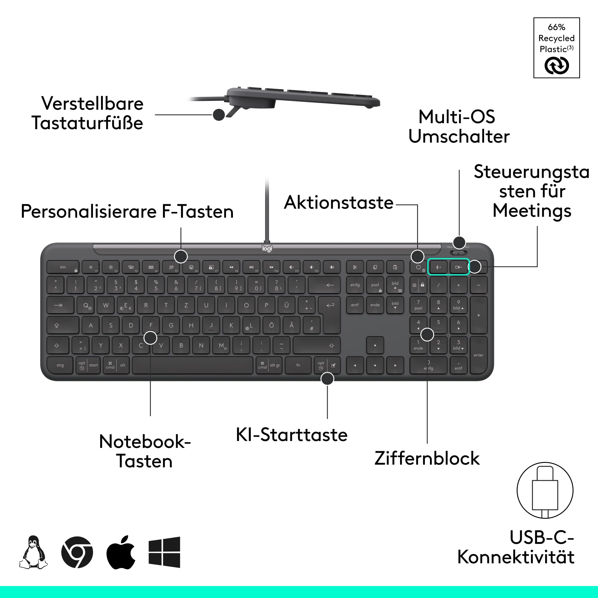 logitech-signature-k620-tastatur-usb-c-grafit-qwertz image 6