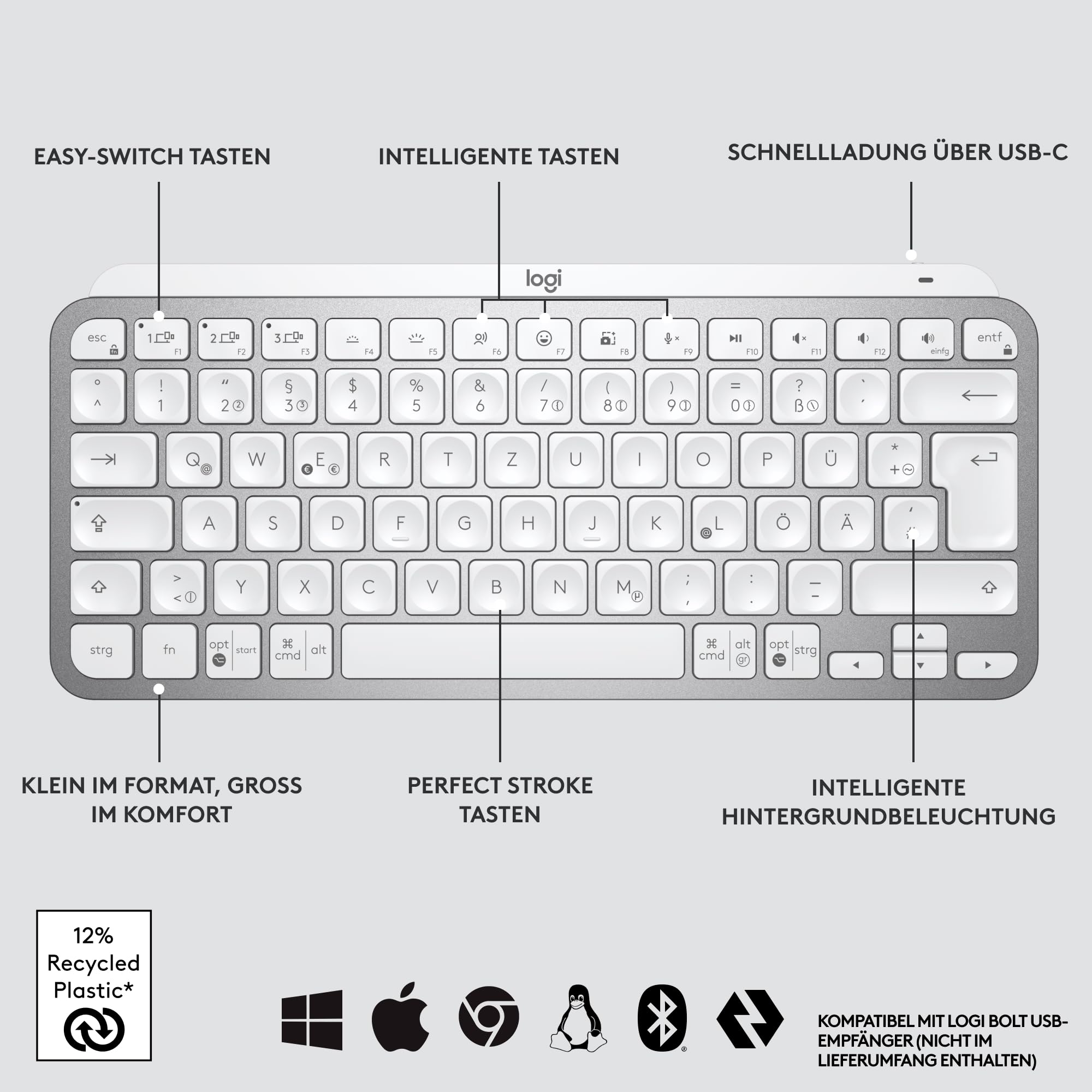 logitech-mx-keys-mini-tastatur-pale-grey-beleuchtet-kompakt image 8