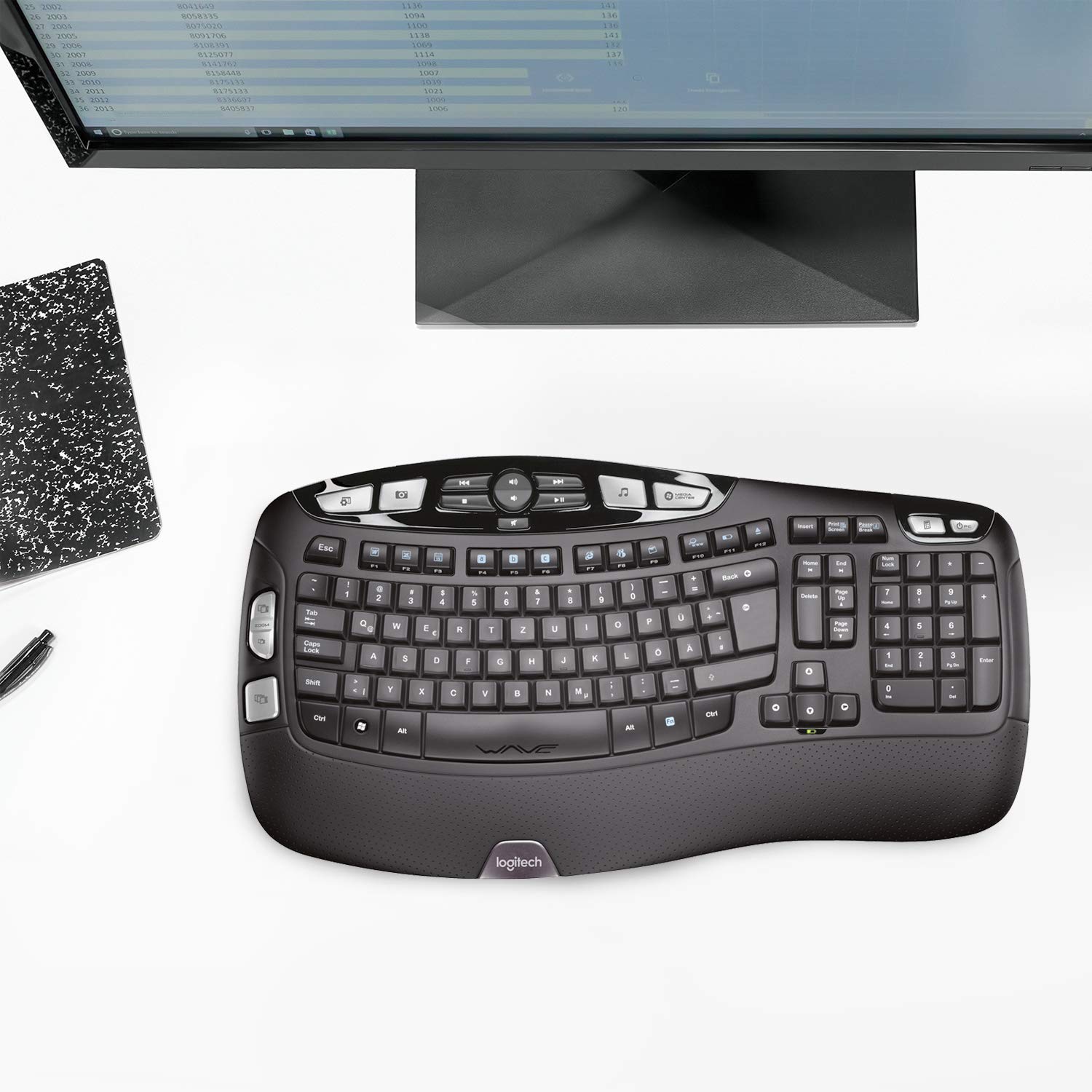 logitech-k350-kabellose-tastatur-qwertz-schwarz-mit-handballenauflage image 5