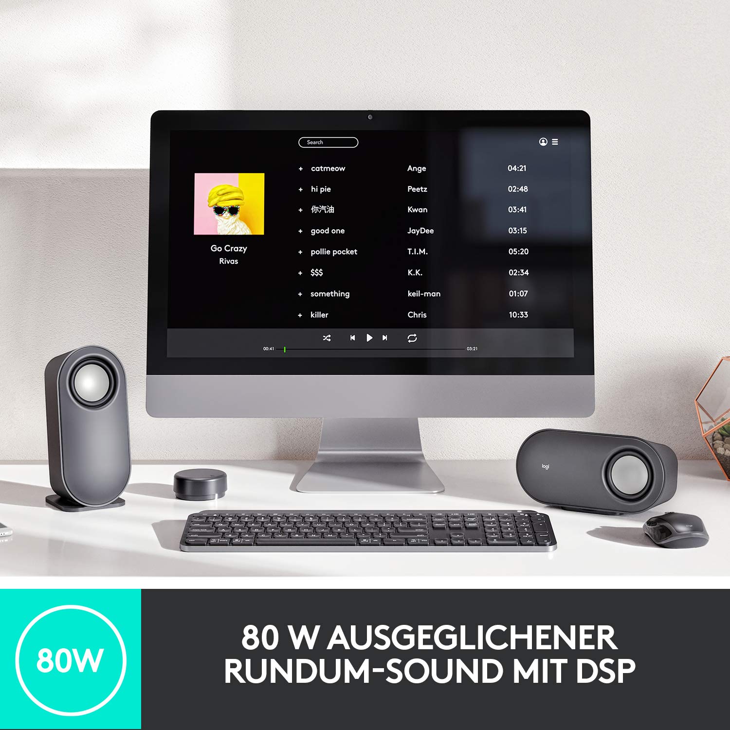 logitech-z407-bluetooth-pc-lautsprecher-2-1-mit-subwoofer-80w image 2