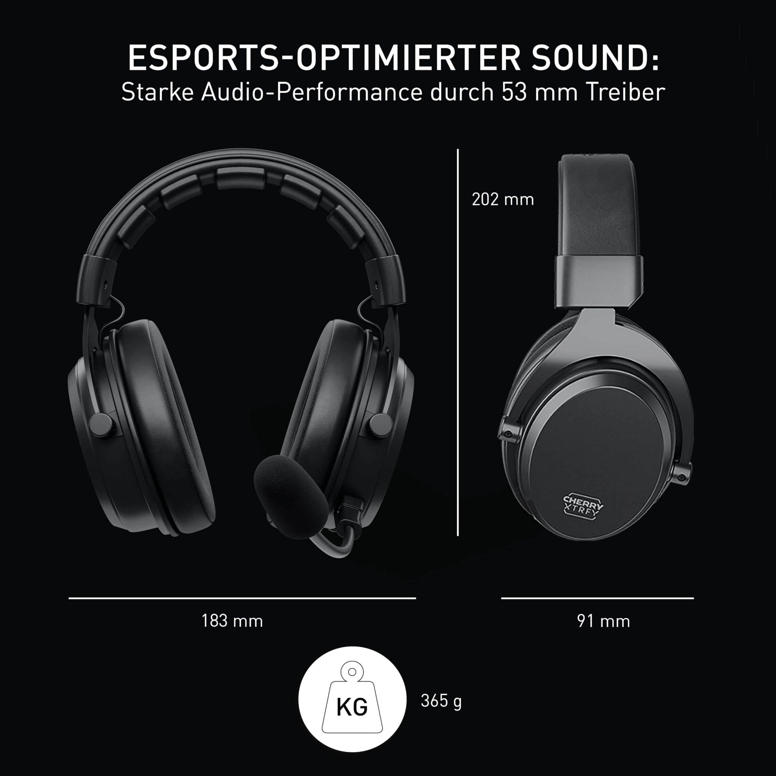 cherry-h3-wireless-gaming-headset-schwarz-100h-bluetooth image 2