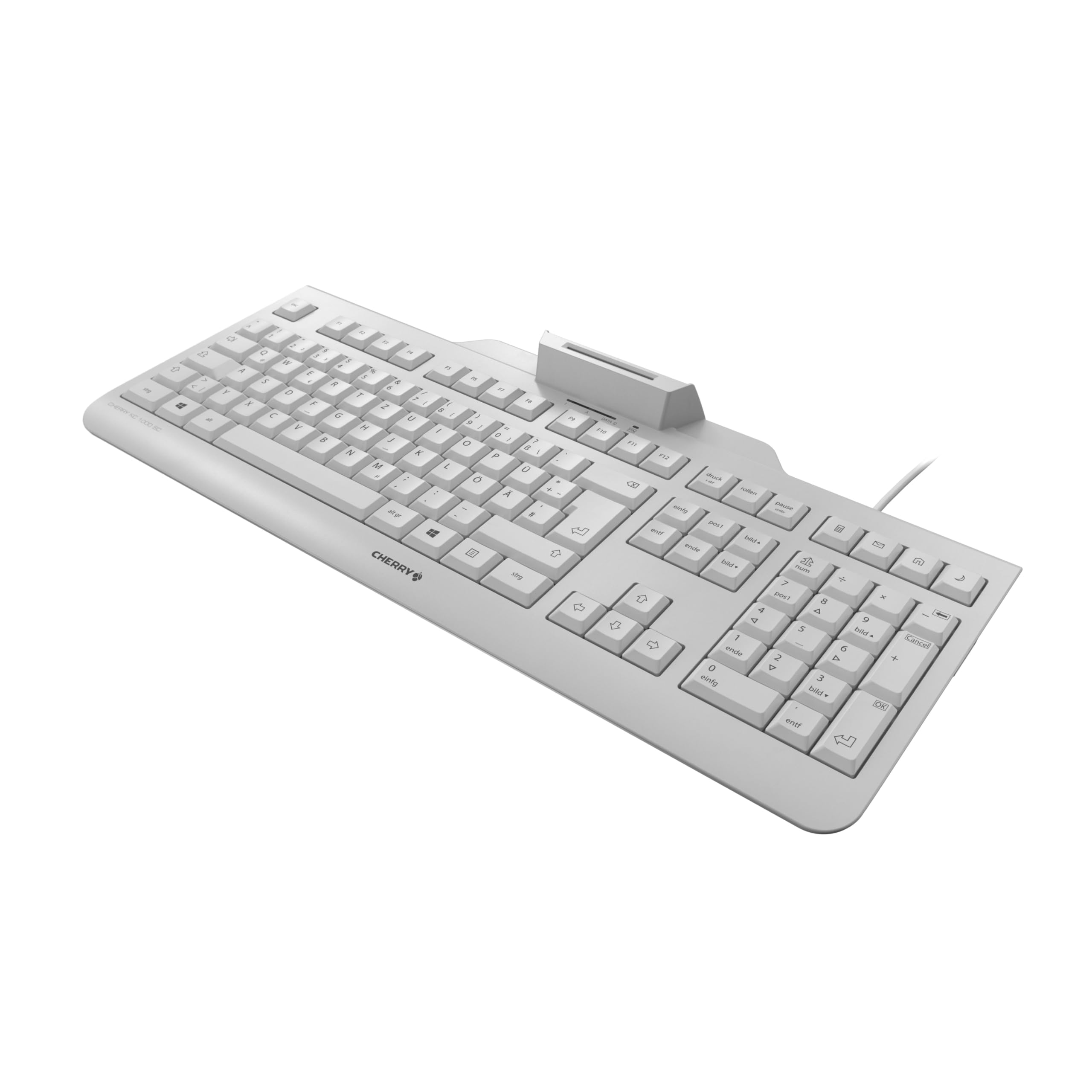 cherry-kc-1000-sc-tastatur-qwertz-wei-grau-smartcard image 2