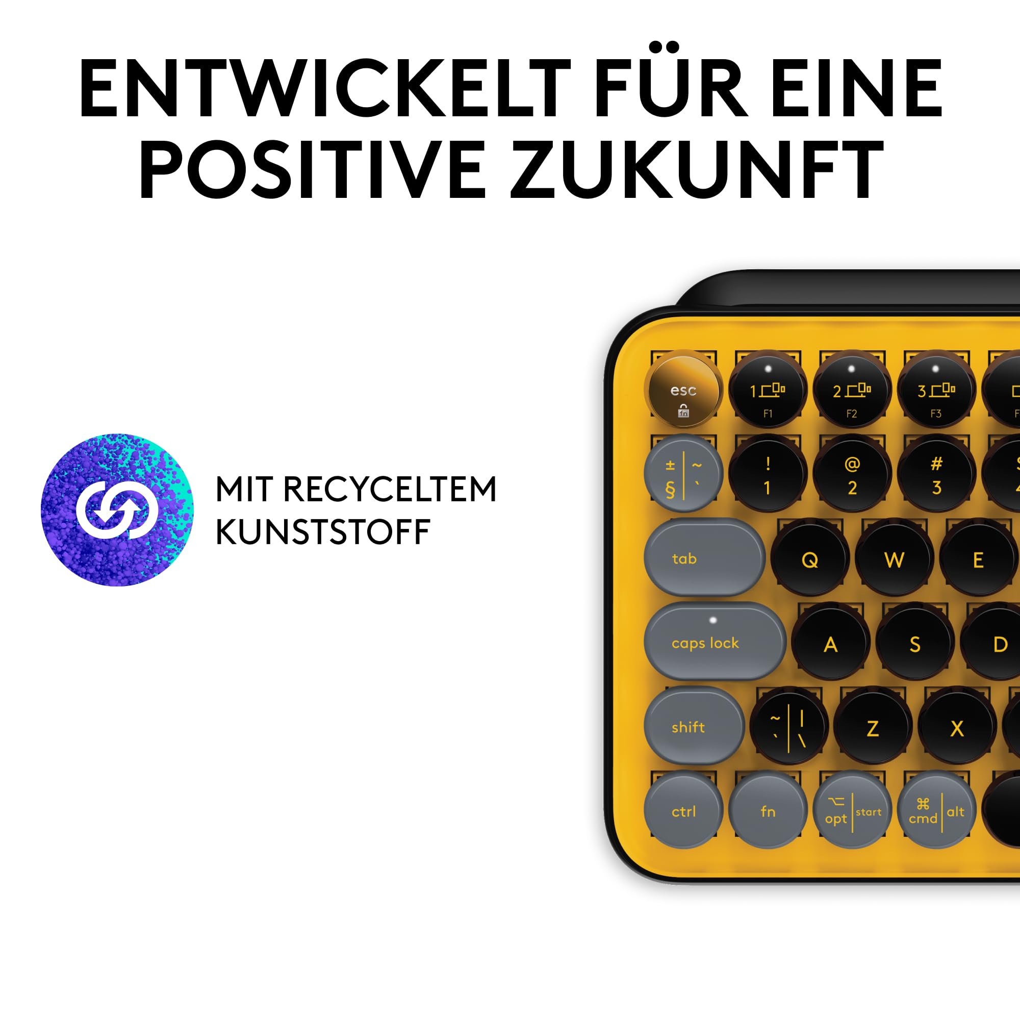 logitech-pop-keys-tastatur-blast-gelb-kabellos-mechanisch-emoji image 6