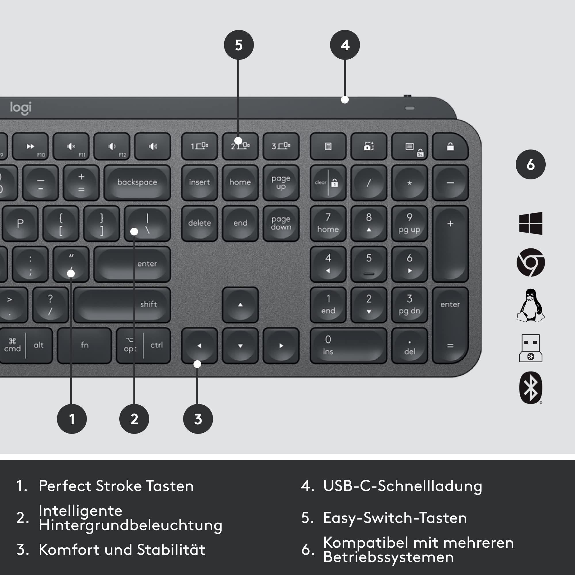 logitech-mx-keys-for-business-tastatur-qwertz-beleuchtet-graphit image 7