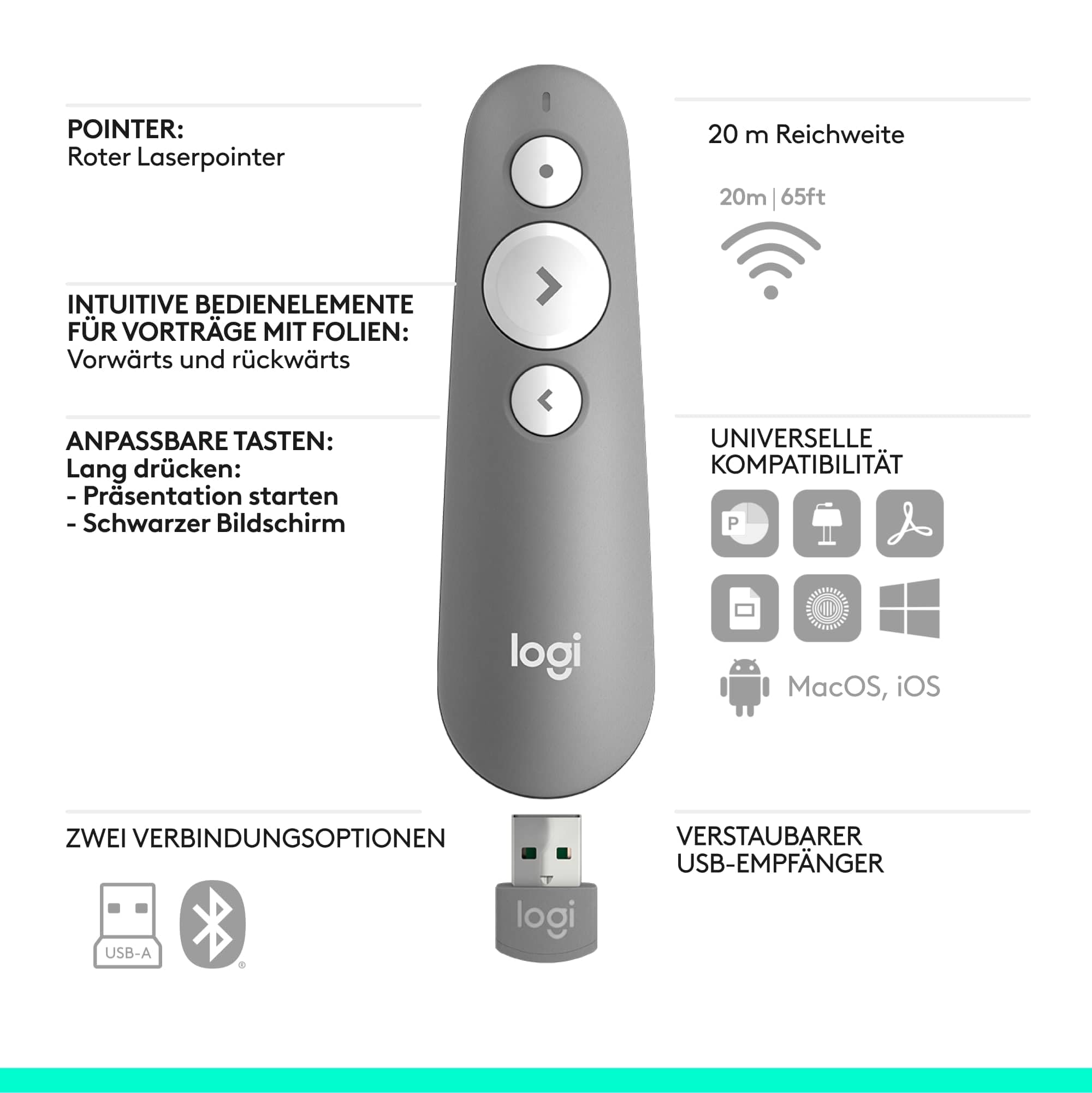 logitech-r500s-presenter-laser-hellgrau-20-m-bluetooth-usb image 6