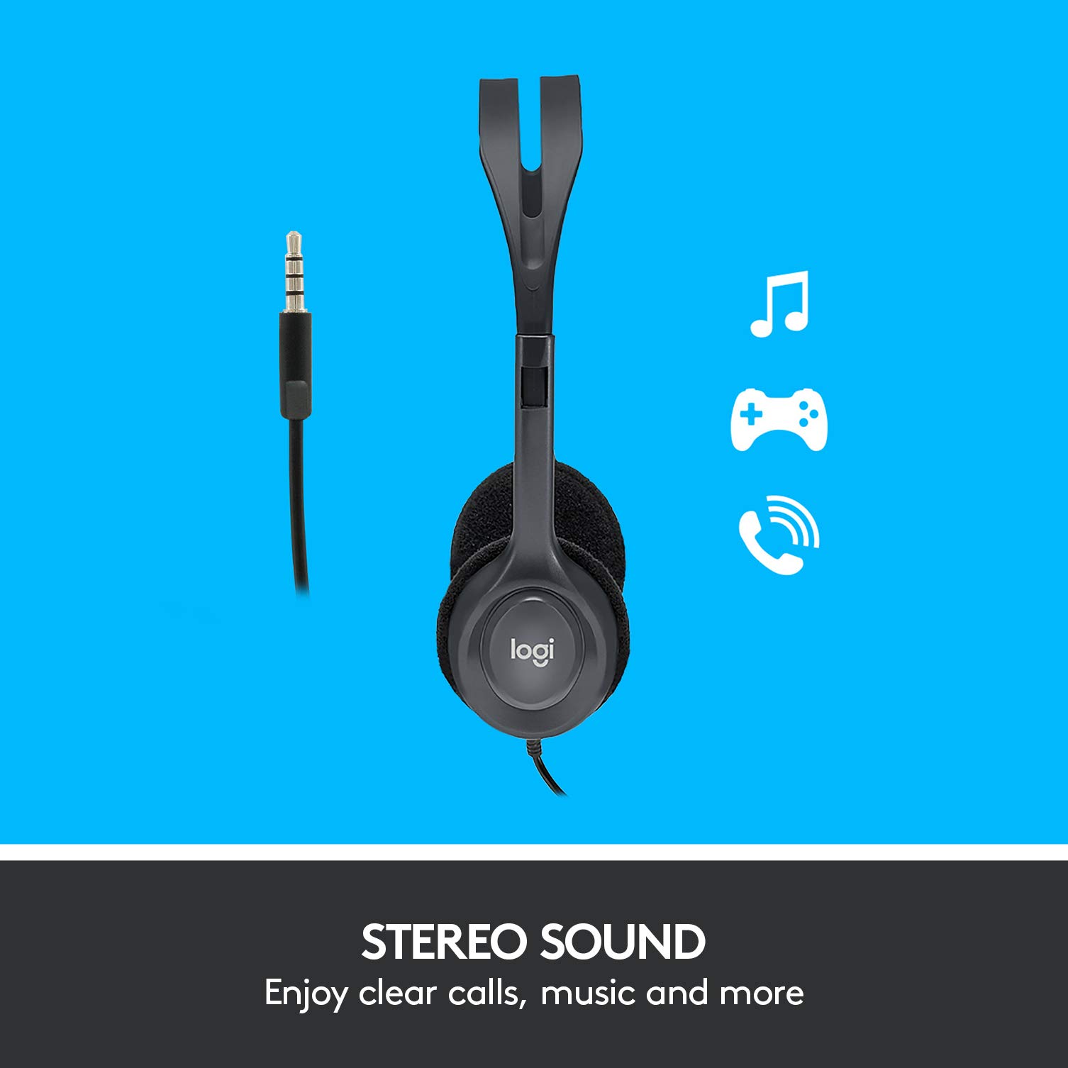 logitech-h111-headset-schwarz-mit-mikrofon-stereo-3-5mm image 2