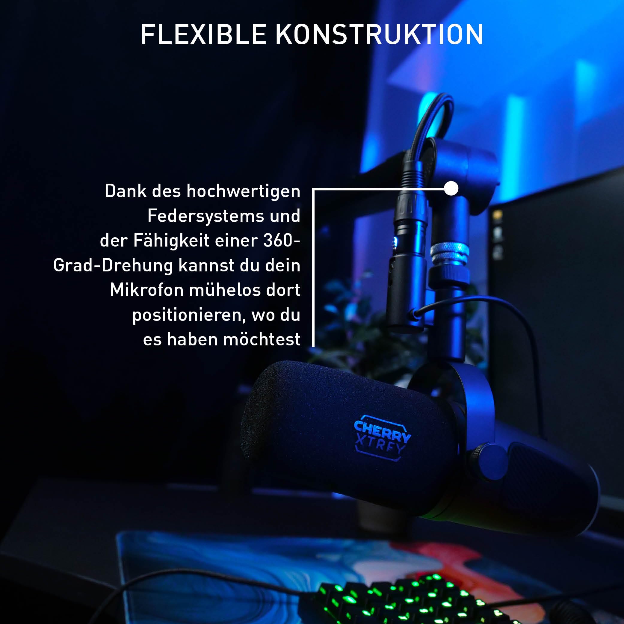 cherry-xtrfy-ngale-boom-arm-mikrofonarm-schwarz image 3