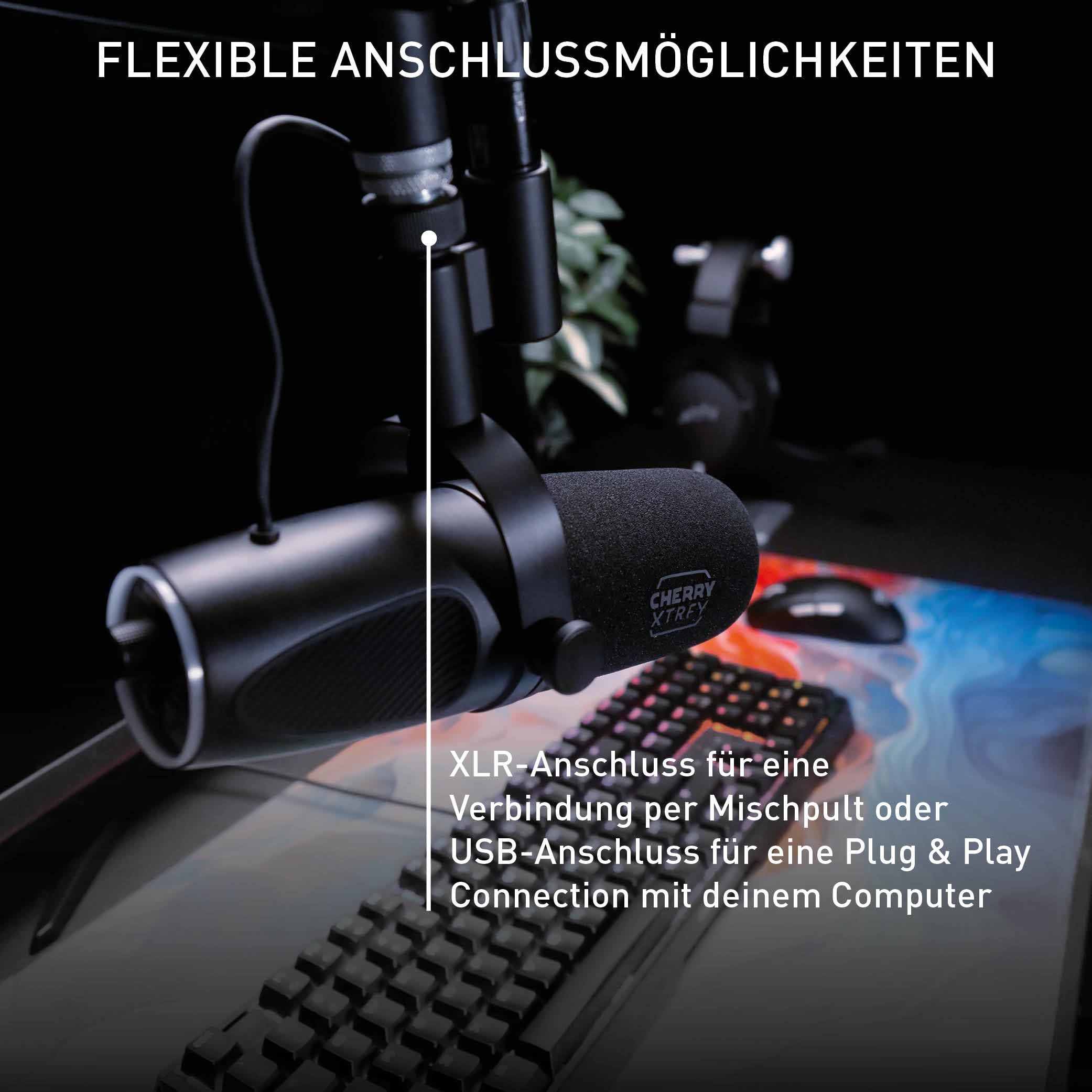 cherry-xtrfy-ngale-x-usb-mikrofon-schwarz-xlr-podcast image 3