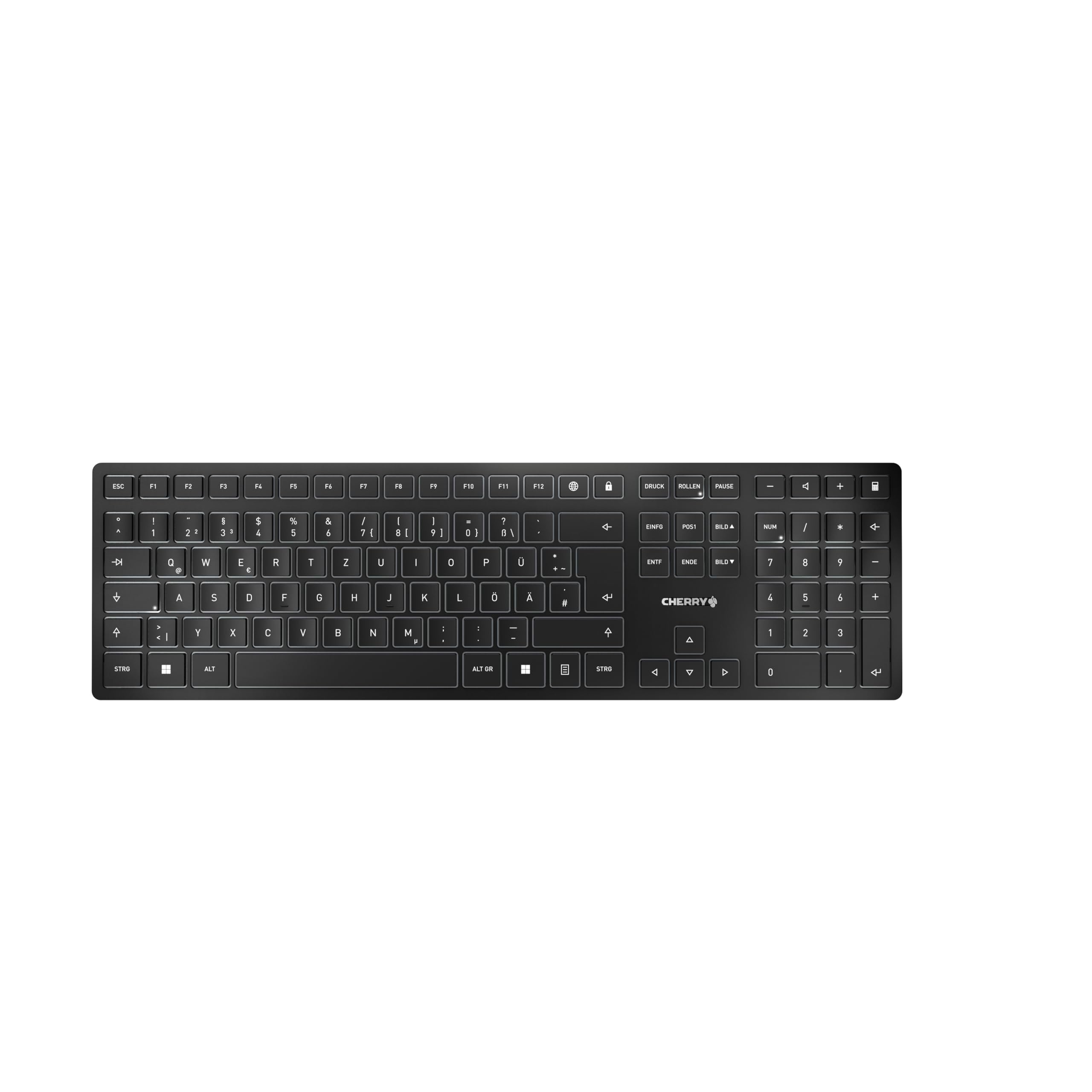 cherry-kw-9100-slim-tastatur-schwarz-grau-kabellos image 1