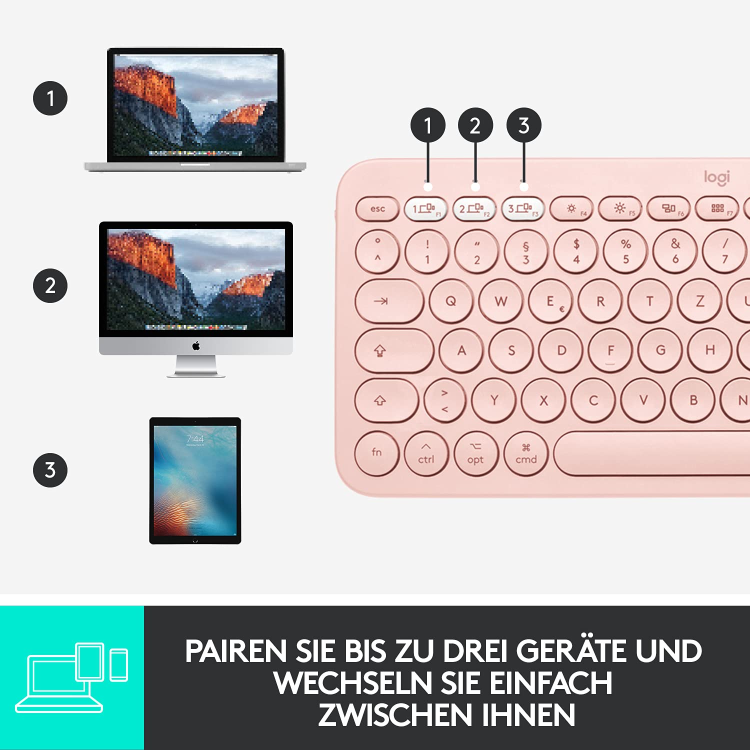 logitech-k380-tastatur-f-r-mac-rosa-bluetooth-kompakt-3-ger-te image 8