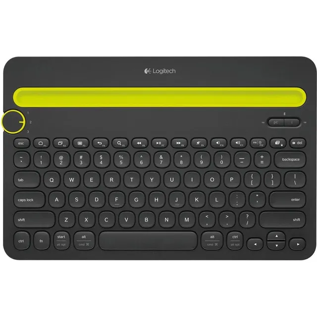 logitech-k480-kabellose-bluetooth-tastatur-schwarz-mit-halterung image 1