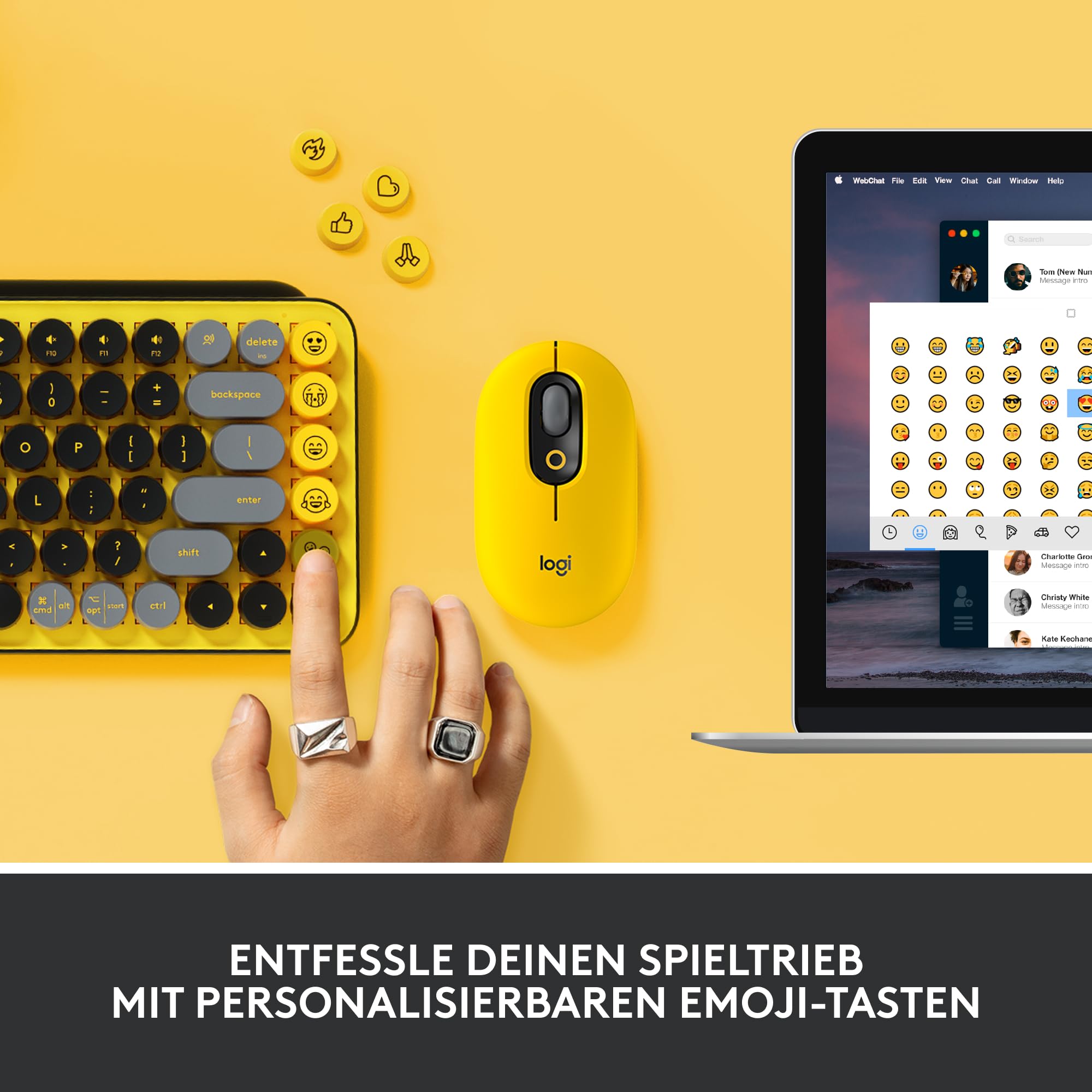 logitech-pop-keys-tastatur-blast-gelb-kabellos-mechanisch-emoji image 3