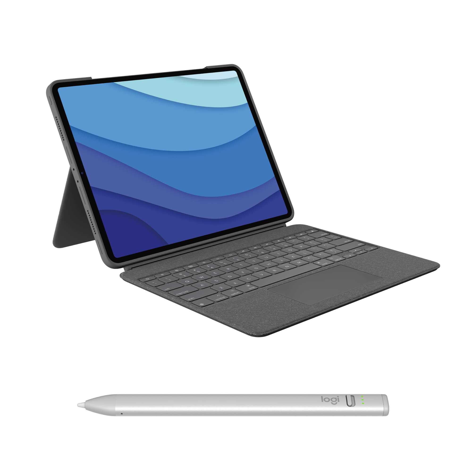 logitech-combo-touch-12-9-crayon-stift-qwertz-grau image 1