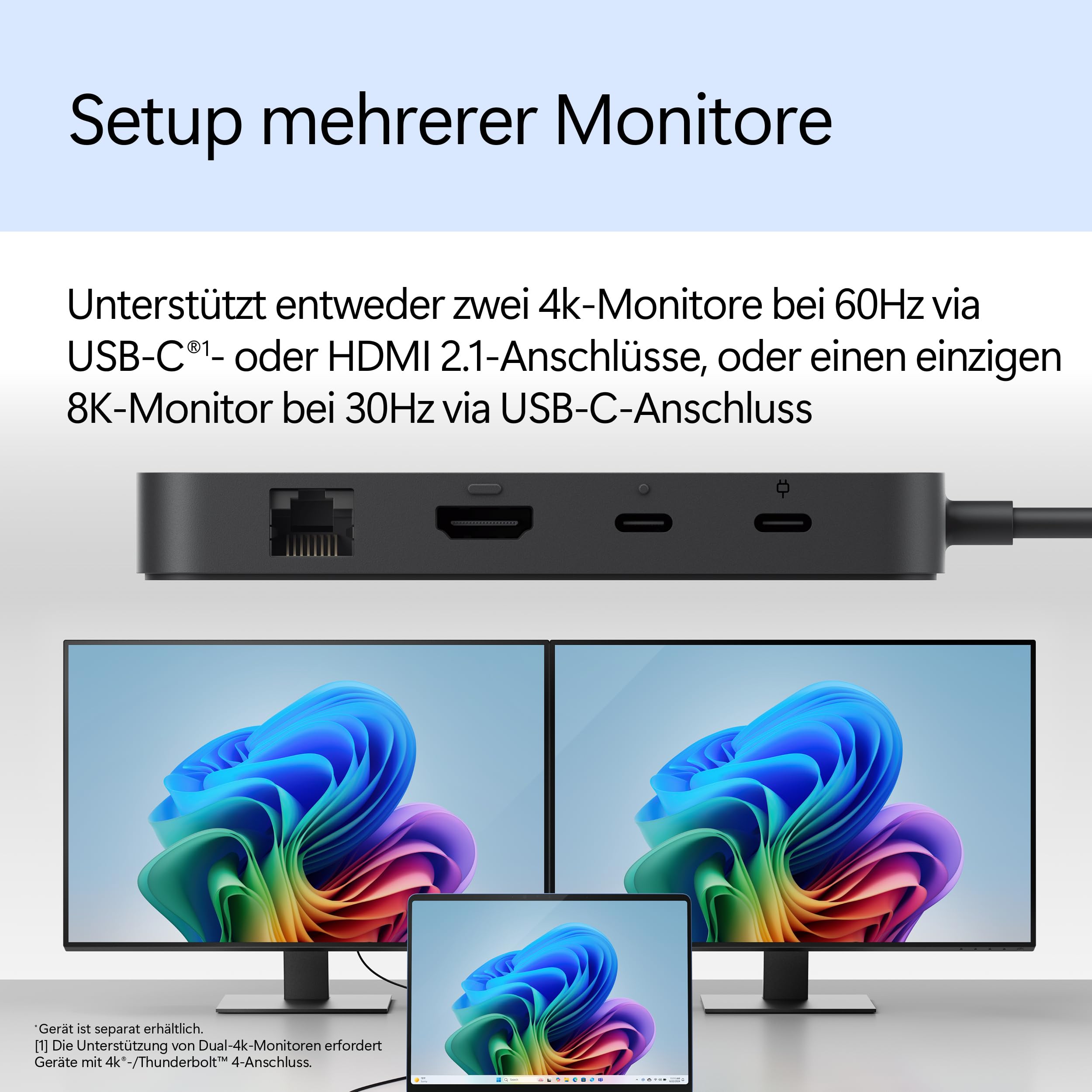 microsoft-surface-usb4-dock-dockingstation-65w-dual-4k image 3