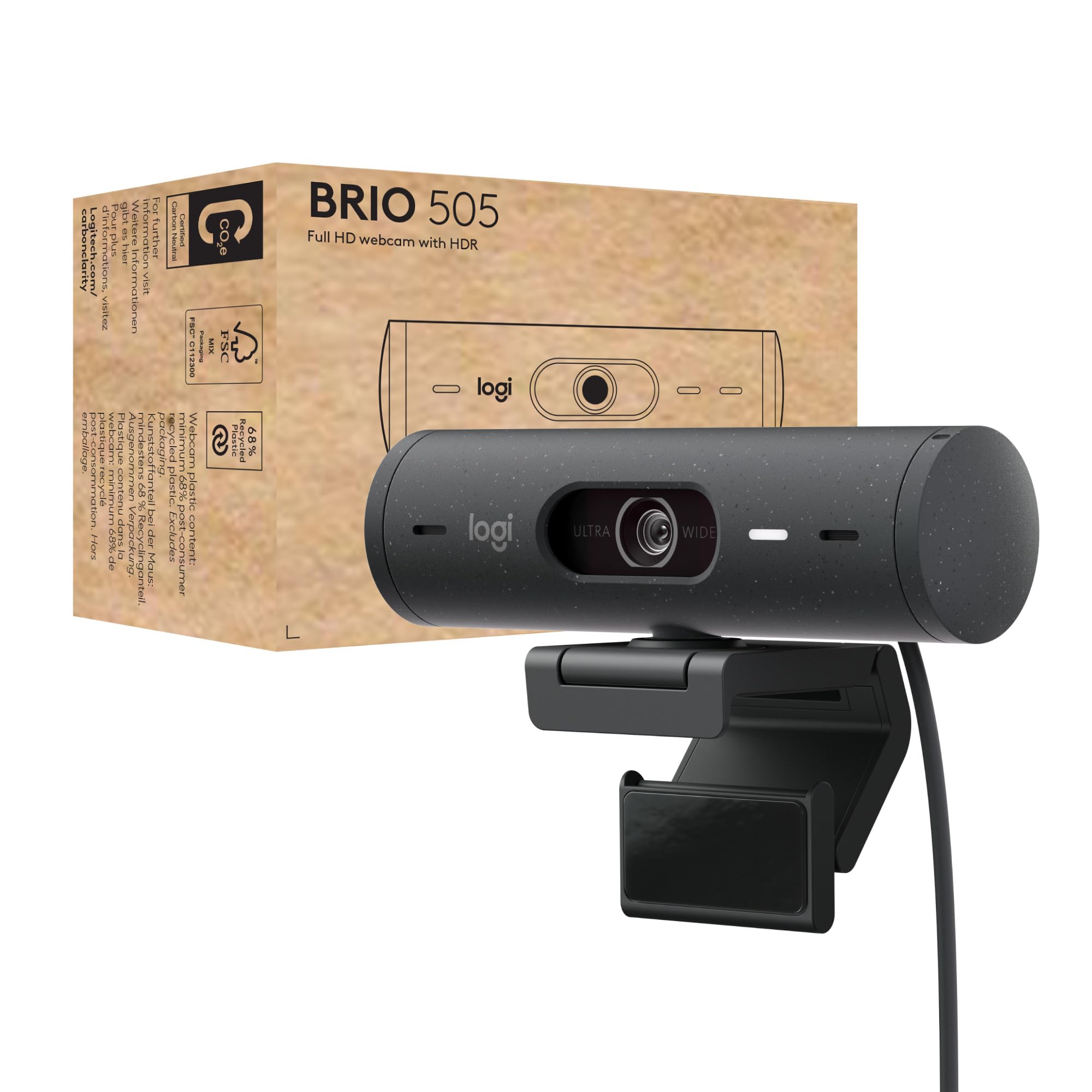 logitech-brio-505-full-hd-webcam-graphit image 1