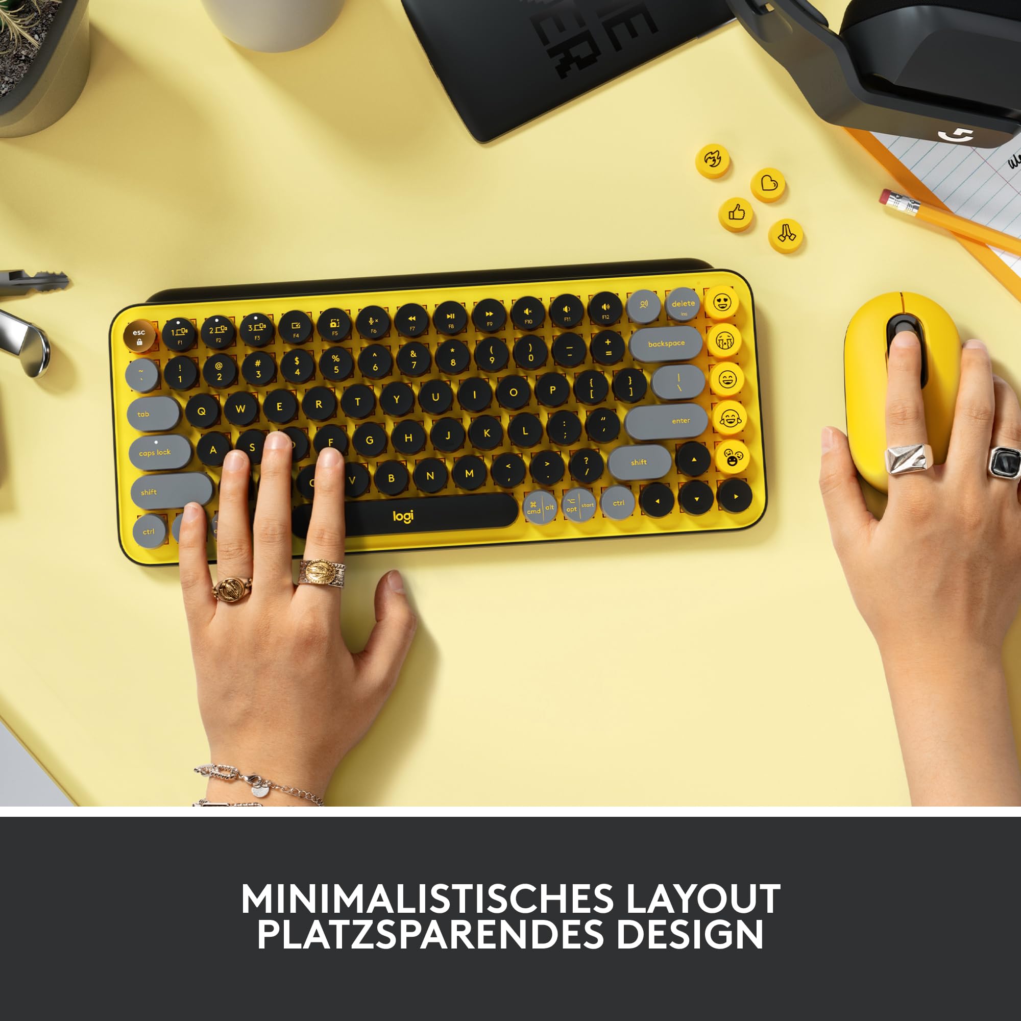 logitech-pop-keys-tastatur-blast-gelb-kabellos-mechanisch-emoji image 8