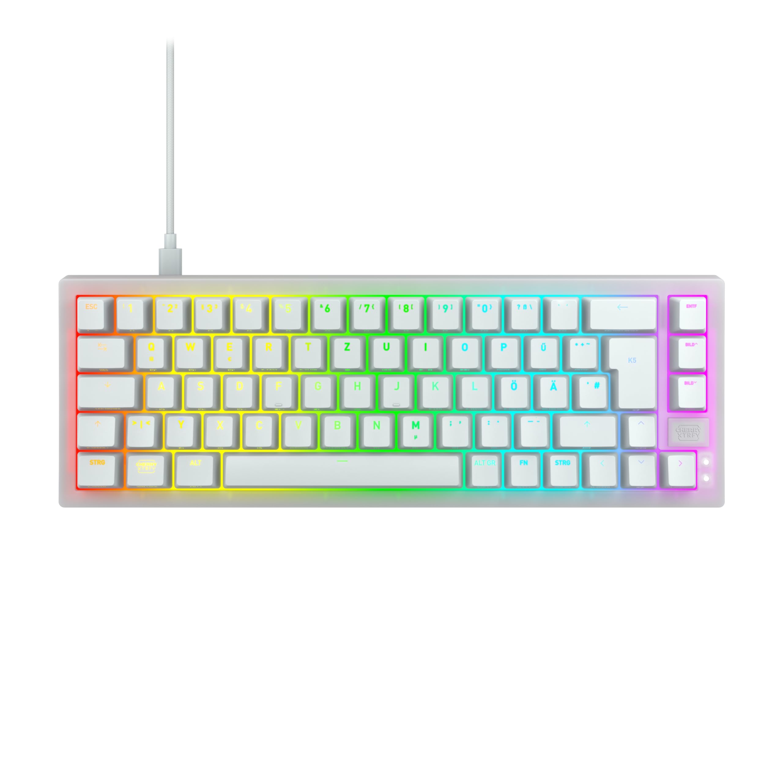 cherry-xtrfy-k5v2-compact-gaming-tastatur-qwertz-mx-red-schwarz image 7