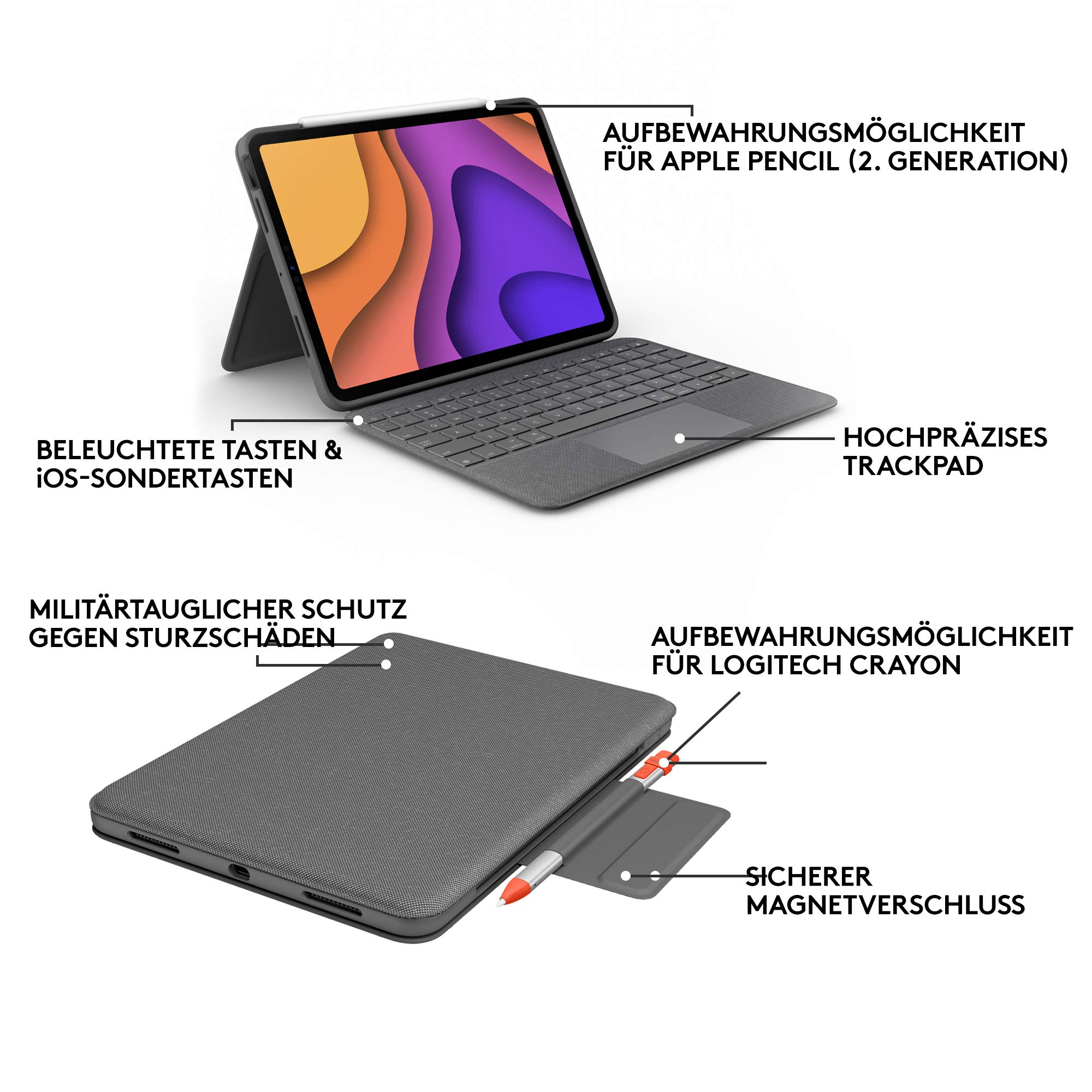 logitech-folio-touch-ipad-tastatur-case-air-11-grau image 7