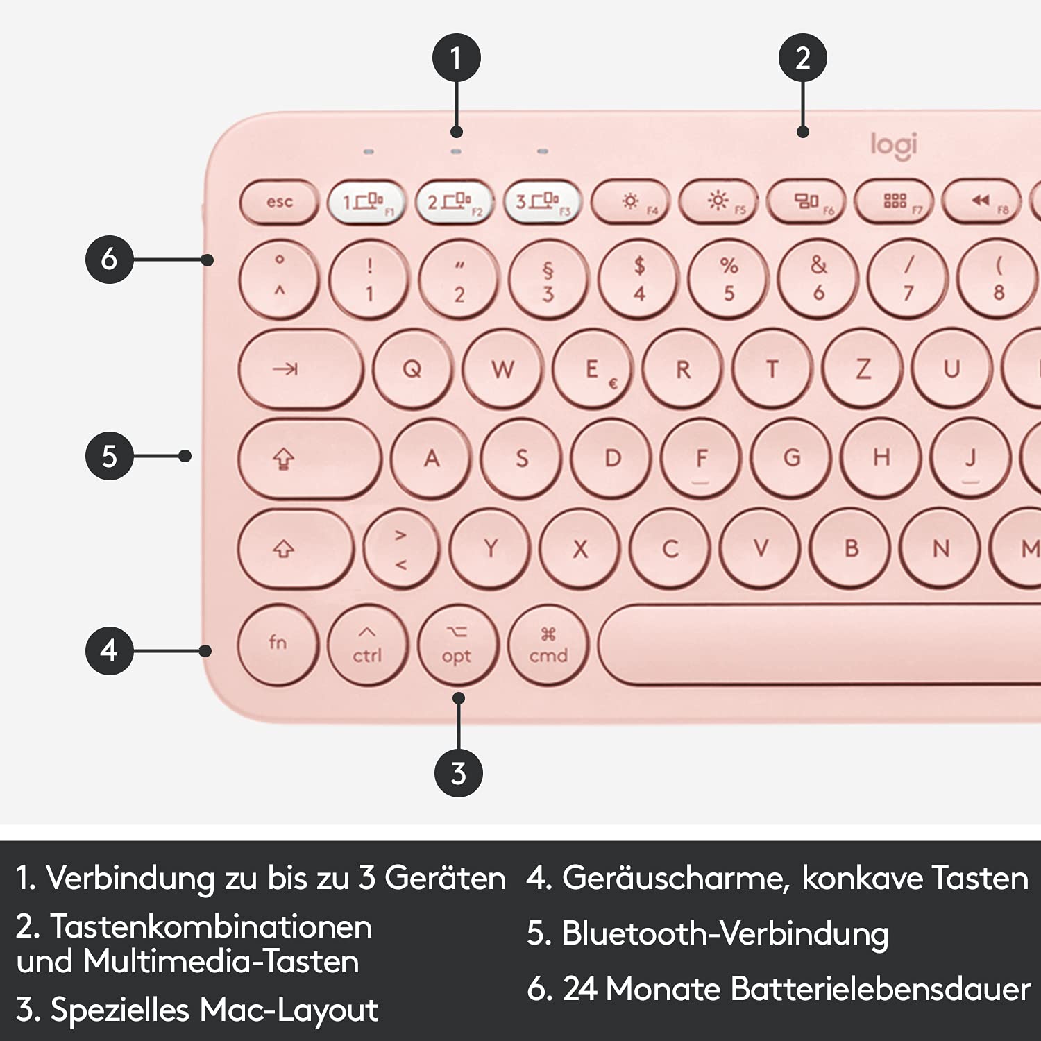 logitech-k380-tastatur-f-r-mac-rosa-bluetooth-kompakt-3-ger-te image 7