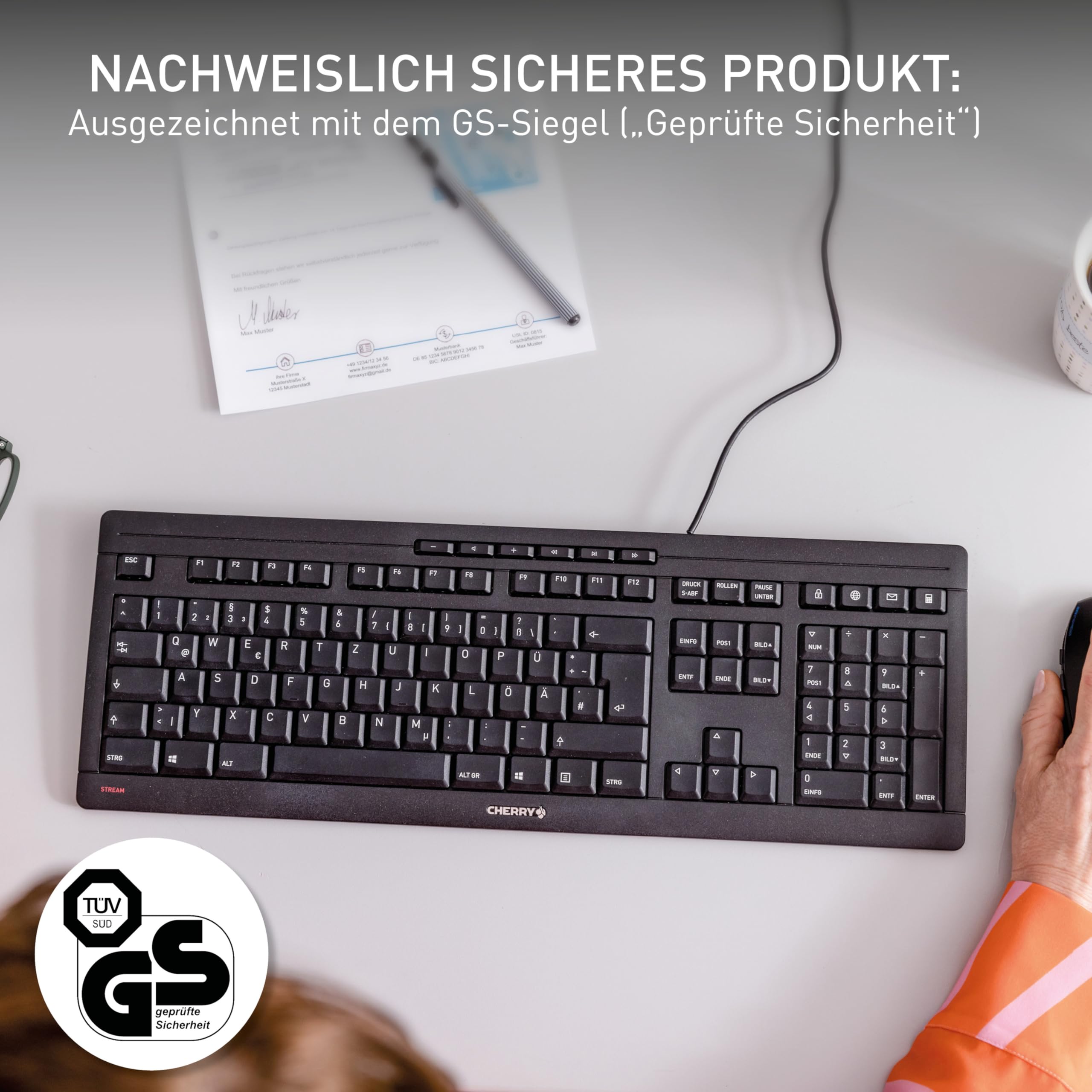 cherry-stream-keyboard-kabelgebundene-tastatur-schwarz image 6