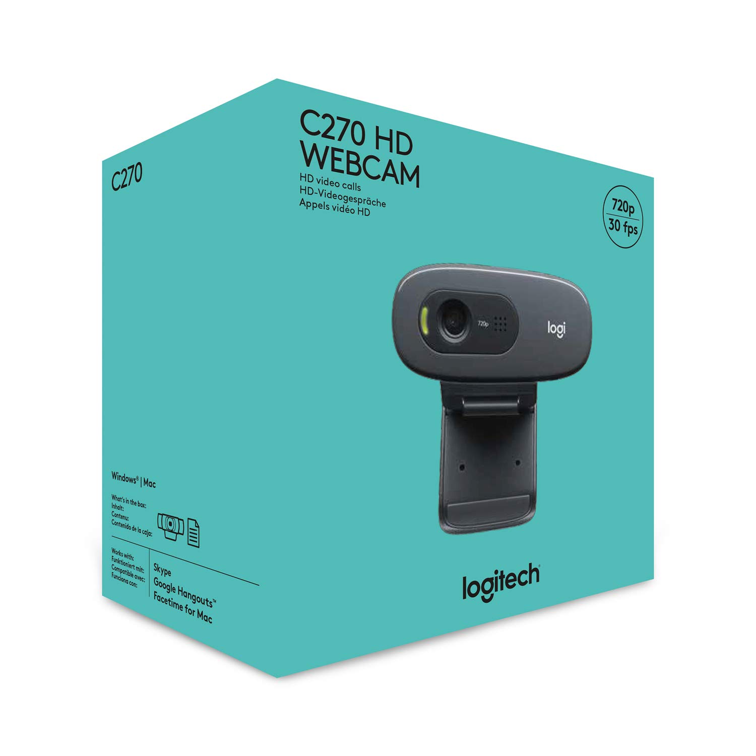 logitech-c270-hd-webcam-720p-schwarz-mit-mikrofon image 8