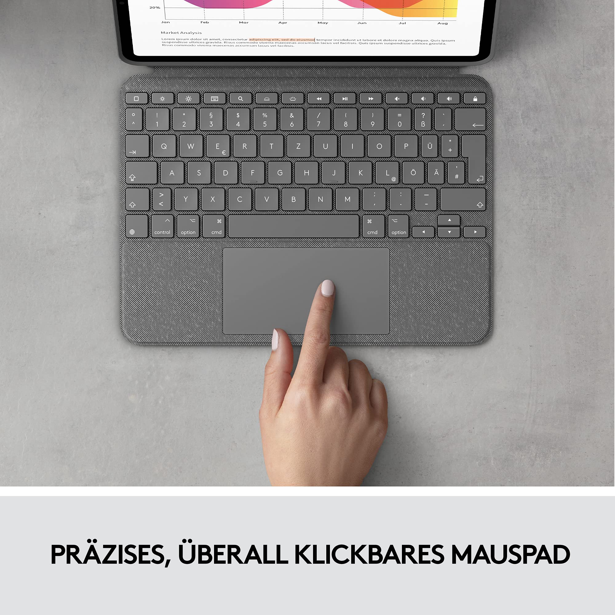 logitech-combo-touch-ipad-air-tastatur-h-lle-qwertz-grau image 4