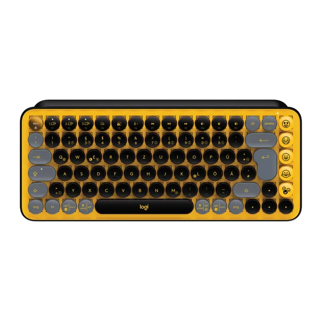 logitech-pop-keys-tastatur-blast-gelb-kabellos-mechanisch-emoji image 1