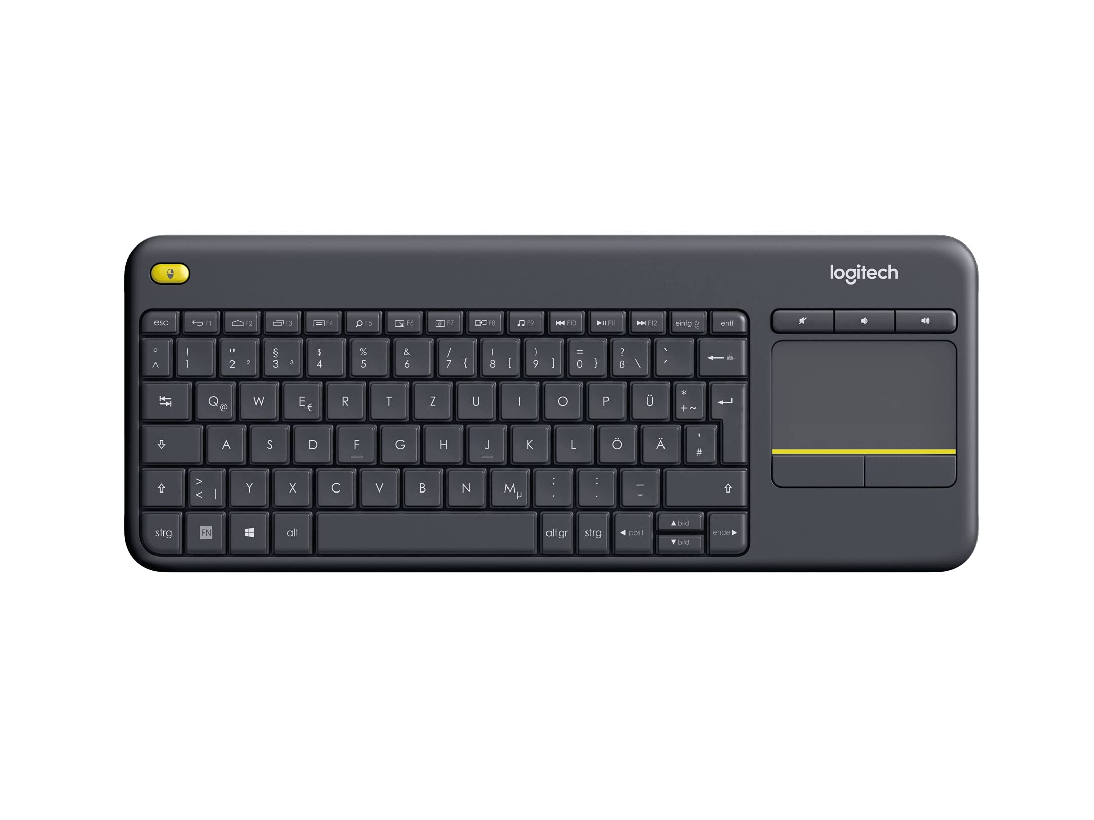 logitech-k400-plus-kabellose-tastatur-mit-touchpad-schwarz-tv image 1