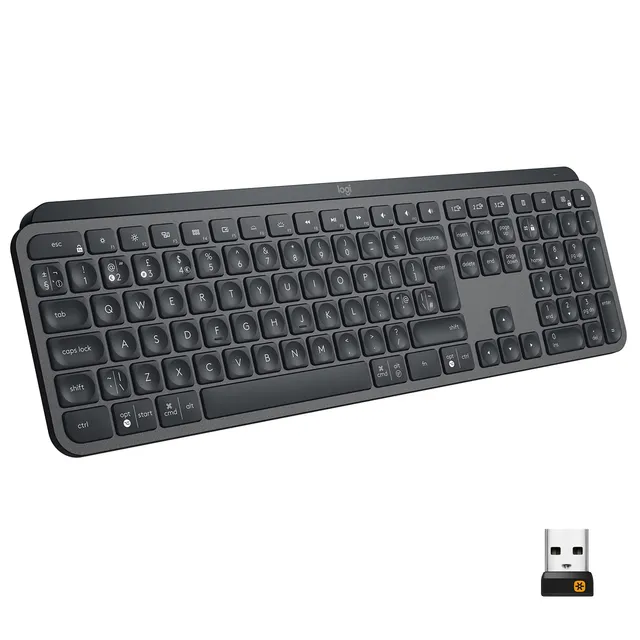logitech-mx-keys-tastatur-schwarz-qwertz-bluetooth-usb-c-beleuchtet image 1
