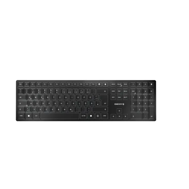 cherry-kw-9100-slim-tastatur-schwarz-grau-kabellos image 1