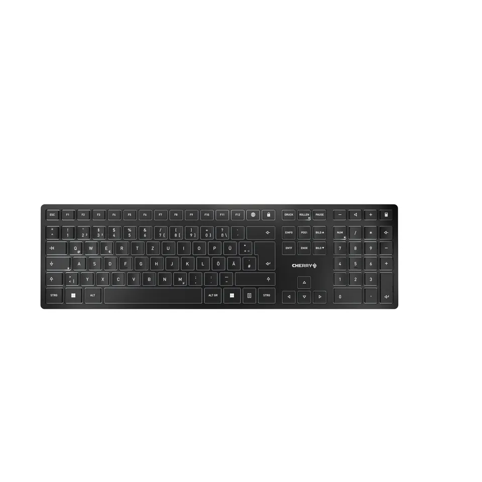cherry-kw-9100-slim-tastatur-schwarz-grau-kabellos image 1