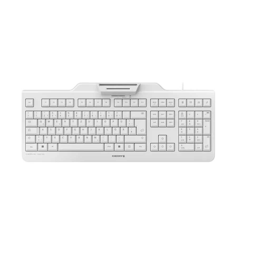 cherry-kc-1000-sc-tastatur-qwertz-wei-grau-smartcard image 1