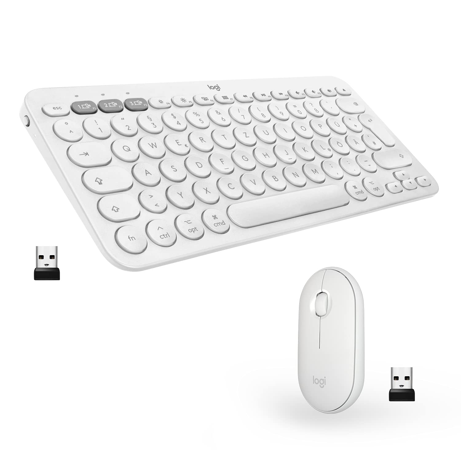 logitech-k380-m350-pebble-set-tastatur-maus-wei-mac-bluetooth image 1