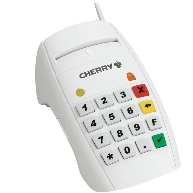 cherry-st-2100-chipkartenleser-wei-egk-kvk-pin-pad image 1