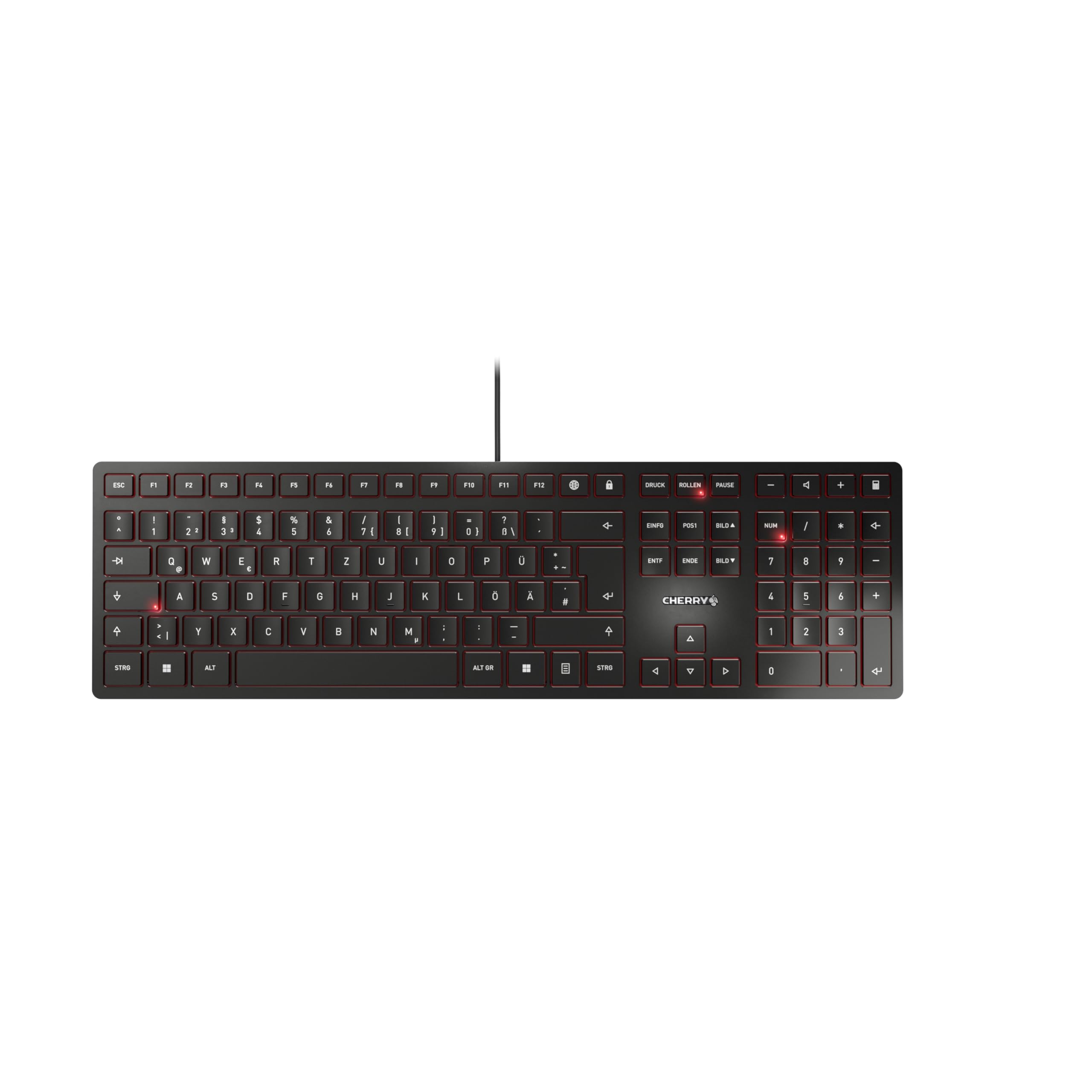cherry-kc-6000-slim-tastatur-usb-qwertz-schwarz-kabel image 1