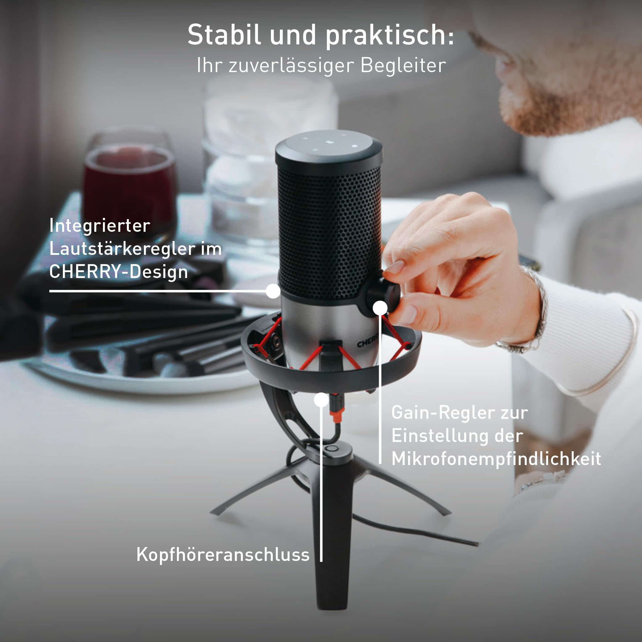 cherry-um-6-0-advanced-usb-mikrofon-schwarz-silber image 5