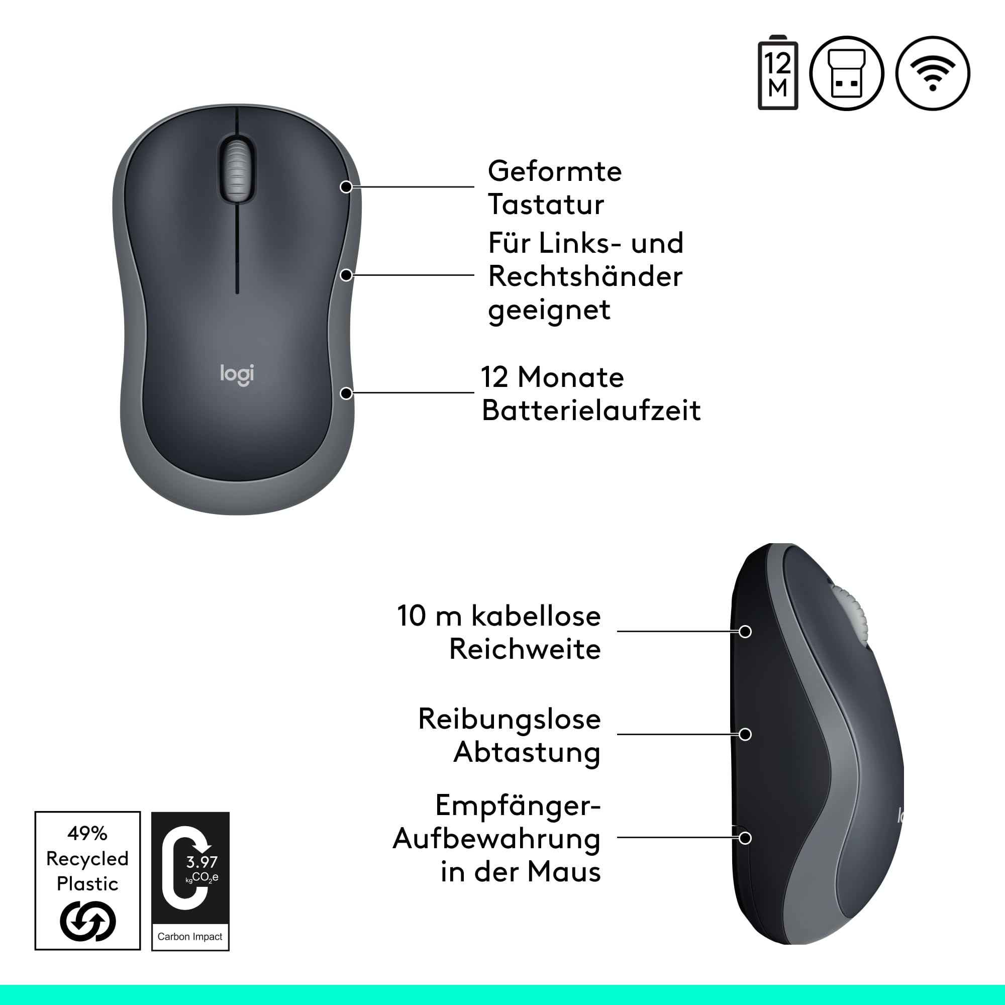 logitech-m185-kabellose-maus-usb-grau image 7