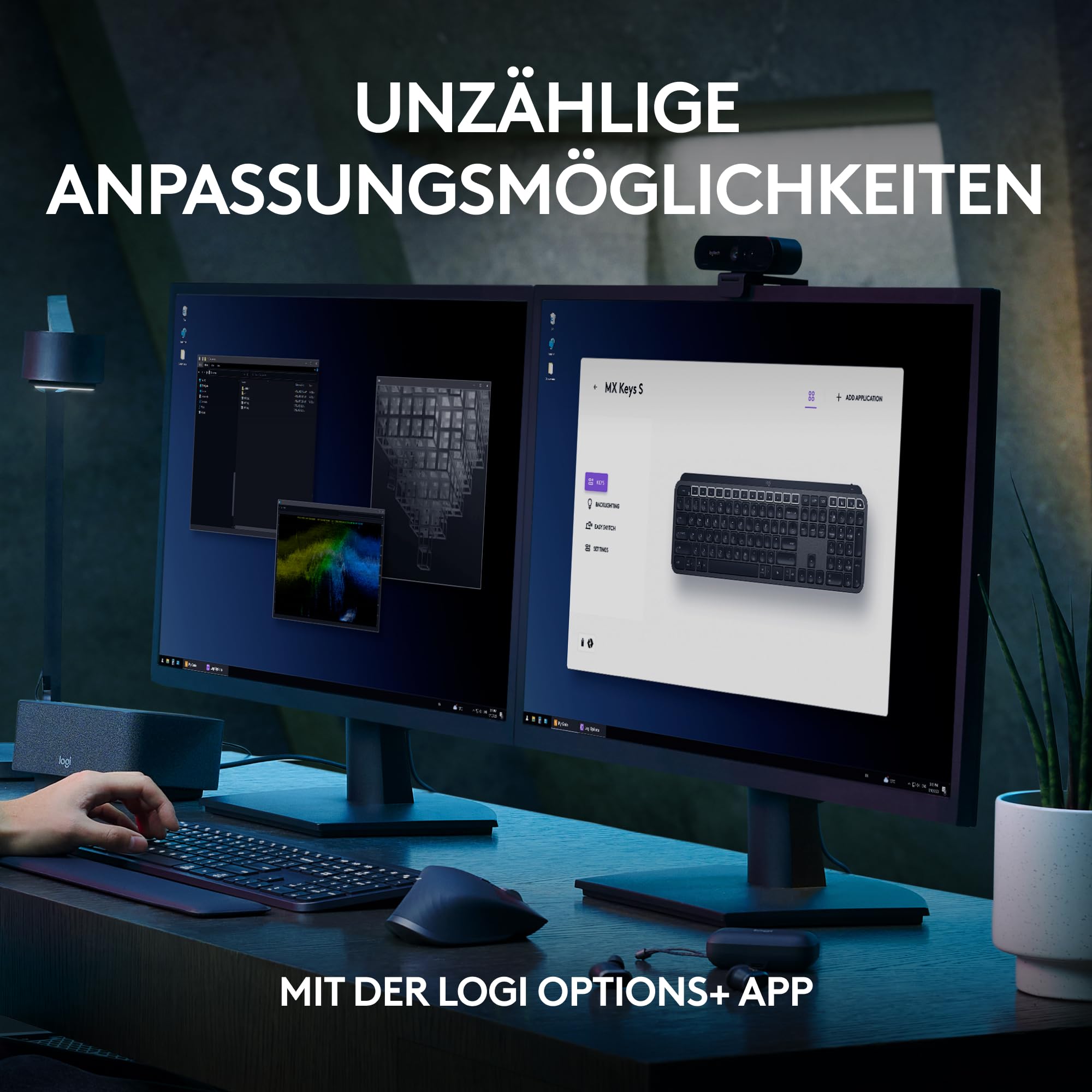 logitech-mx-keys-s-tastatur-hellgrau-qwertz-beleuchtet image 7