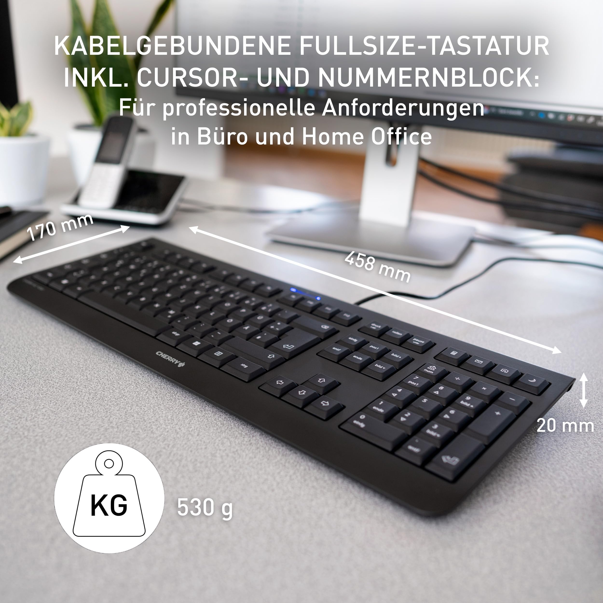 cherry-kc-1000-tastatur-kabelgebunden-qwertz-schwarz image 2