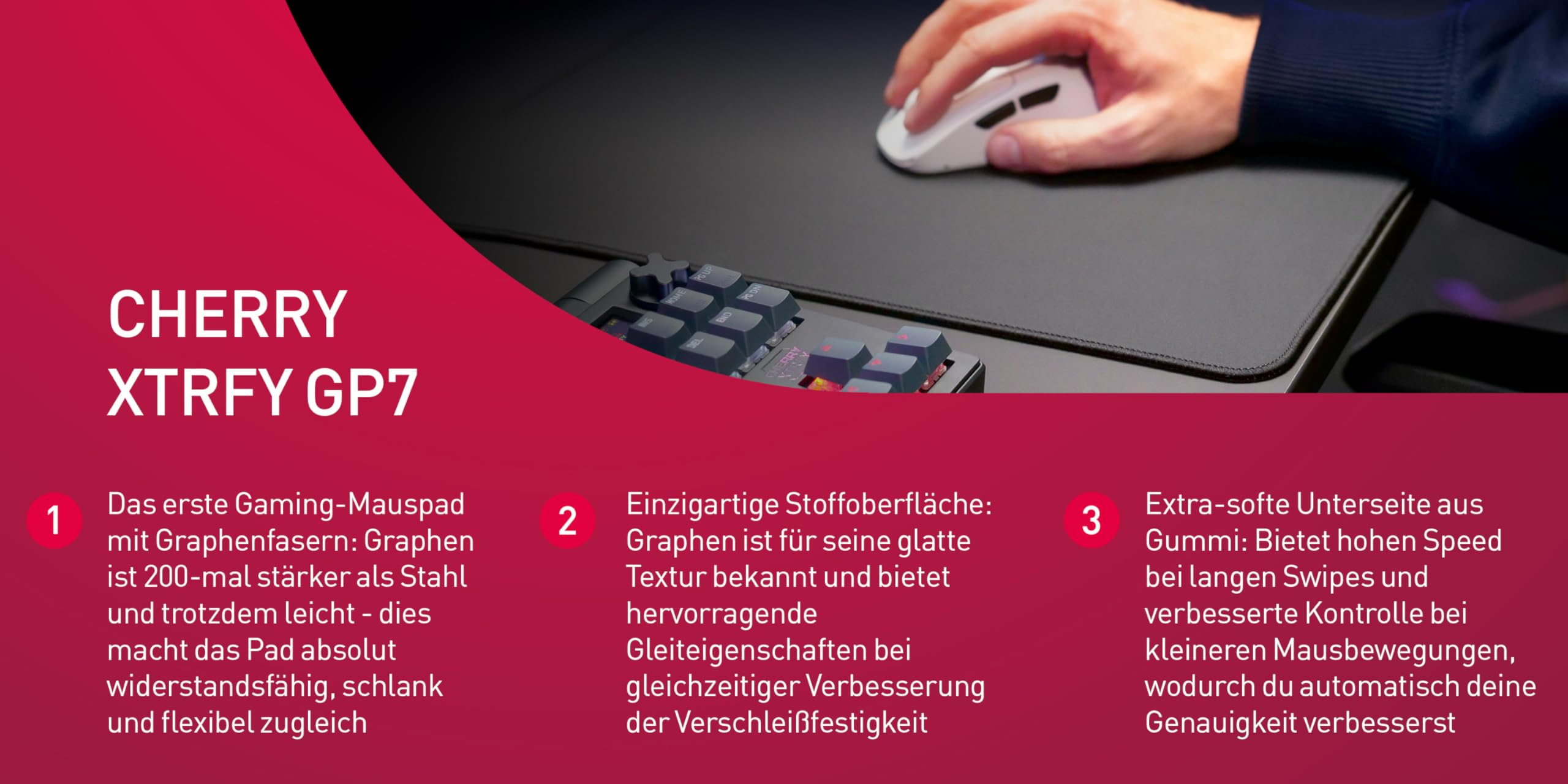 cherry-gp7-gaming-mauspad-schwarz-graphen-460x400-rutschfest image 2