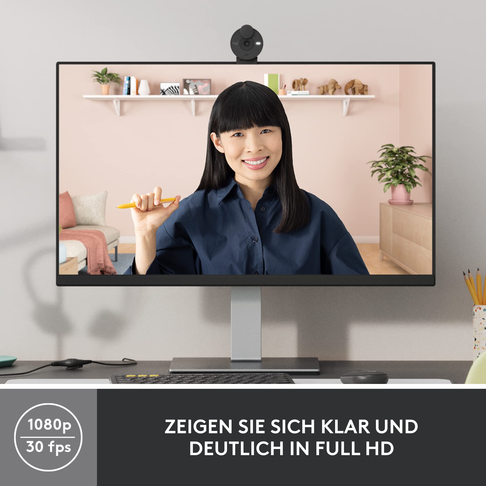 logitech-brio-300-webcam-full-hd-1080p-graphit-usb-c image 2