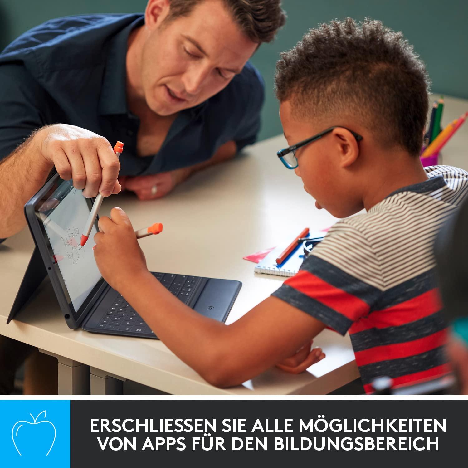 logitech-crayon-zeichenstift-ipad-silber-orange-smart-tip image 4