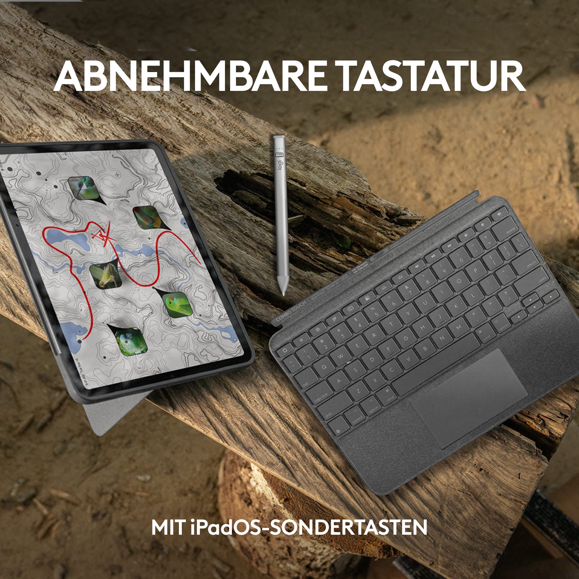 logitech-combo-touch-12-9-crayon-stift-qwertz-grau image 7