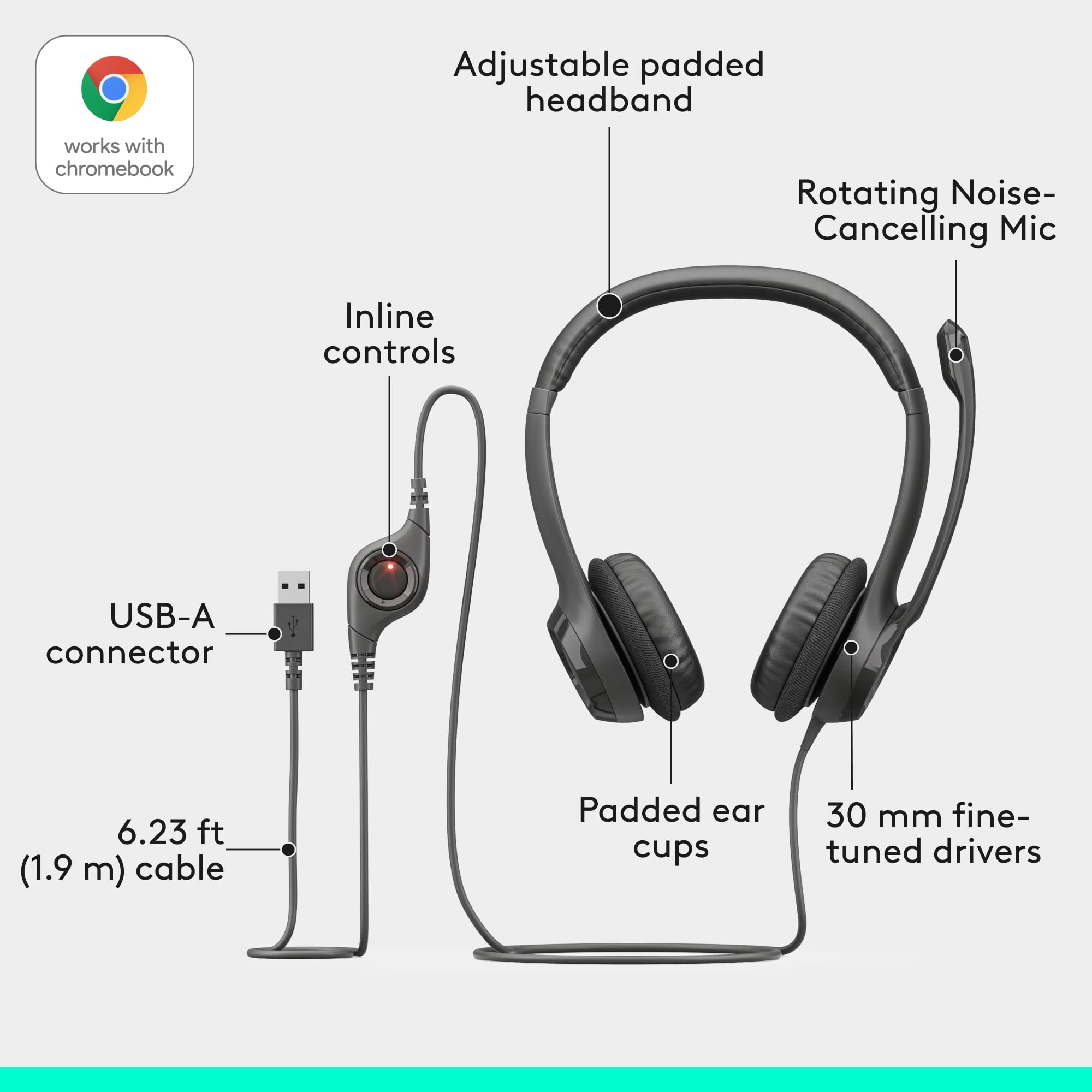 logitech-h390-headset-usb-mit-mikrofon-schwarz image 6