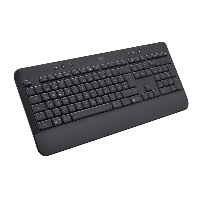 logitech-signature-k650-kabellose-tastatur-grau-mit-handballenauflage image 1