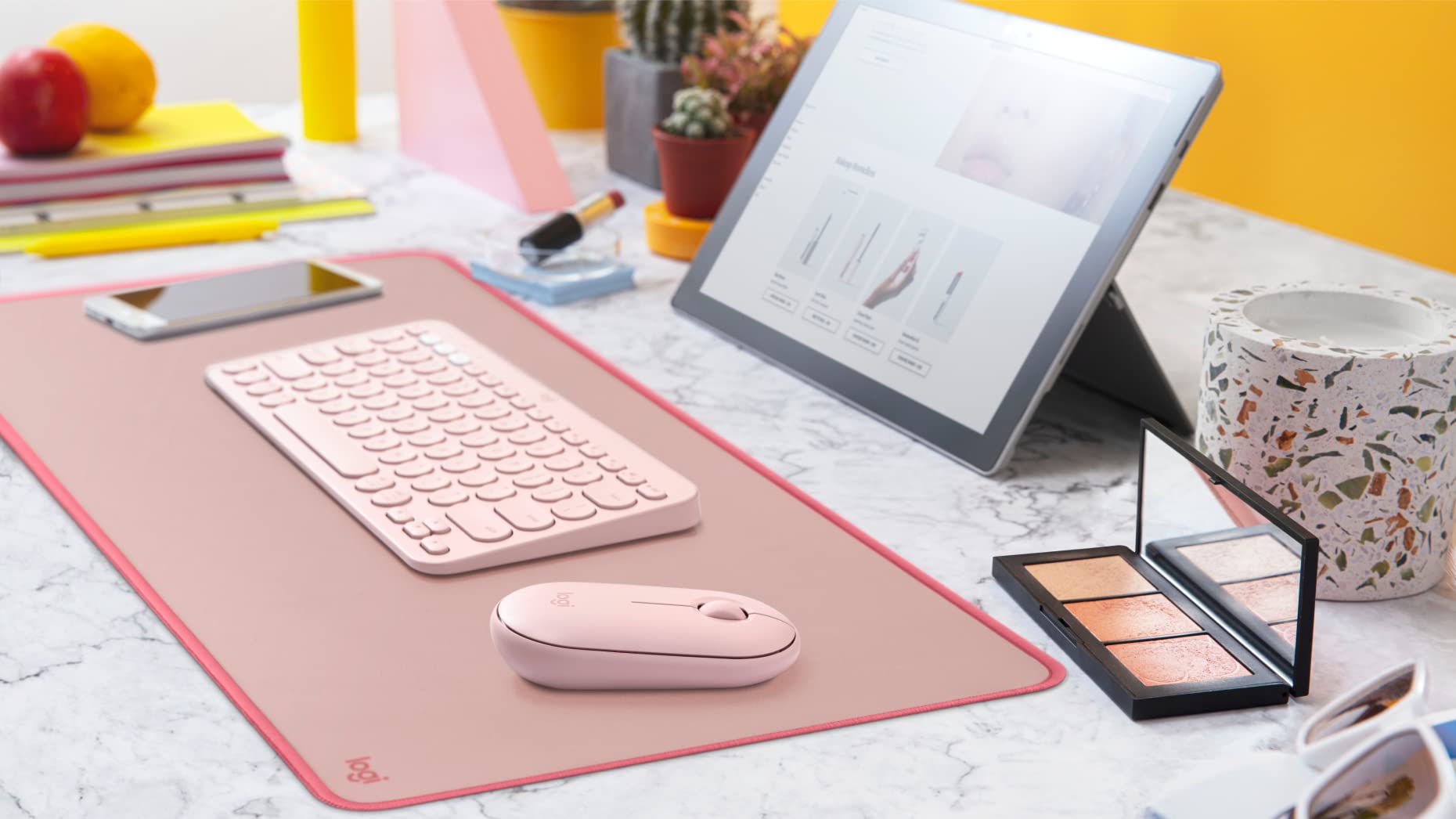 logitech-studio-series-desk-mat-schreibtischunterlage-rosa-gro image 8