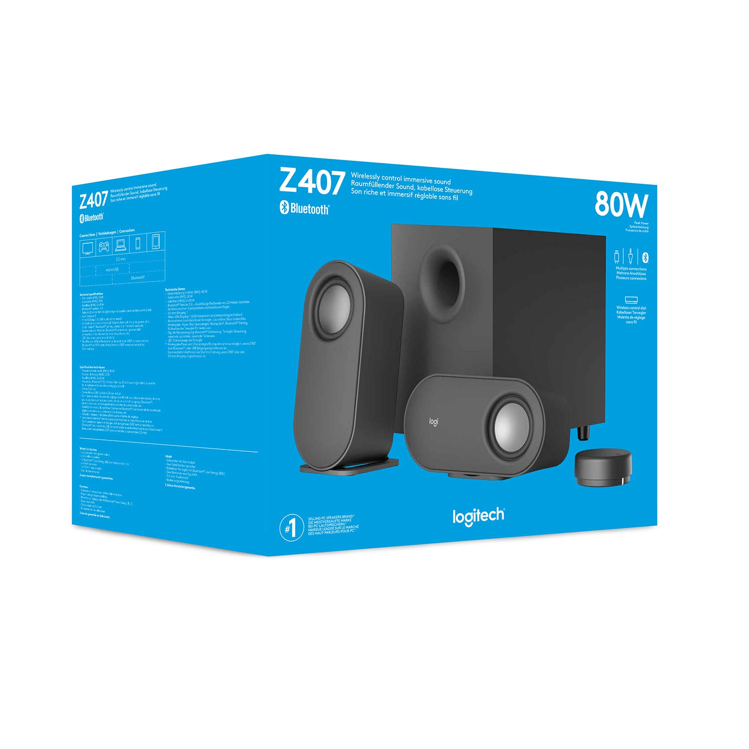 logitech-z407-bluetooth-pc-lautsprecher-2-1-mit-subwoofer-80w image 8