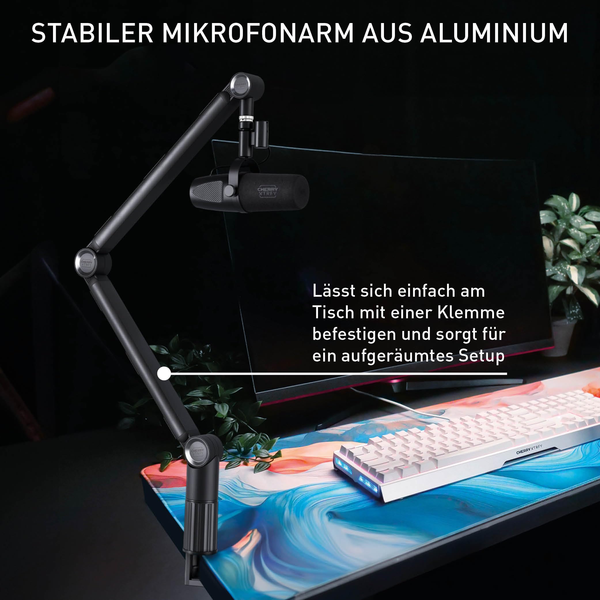 cherry-xtrfy-ngale-boom-arm-mikrofonarm-schwarz image 2