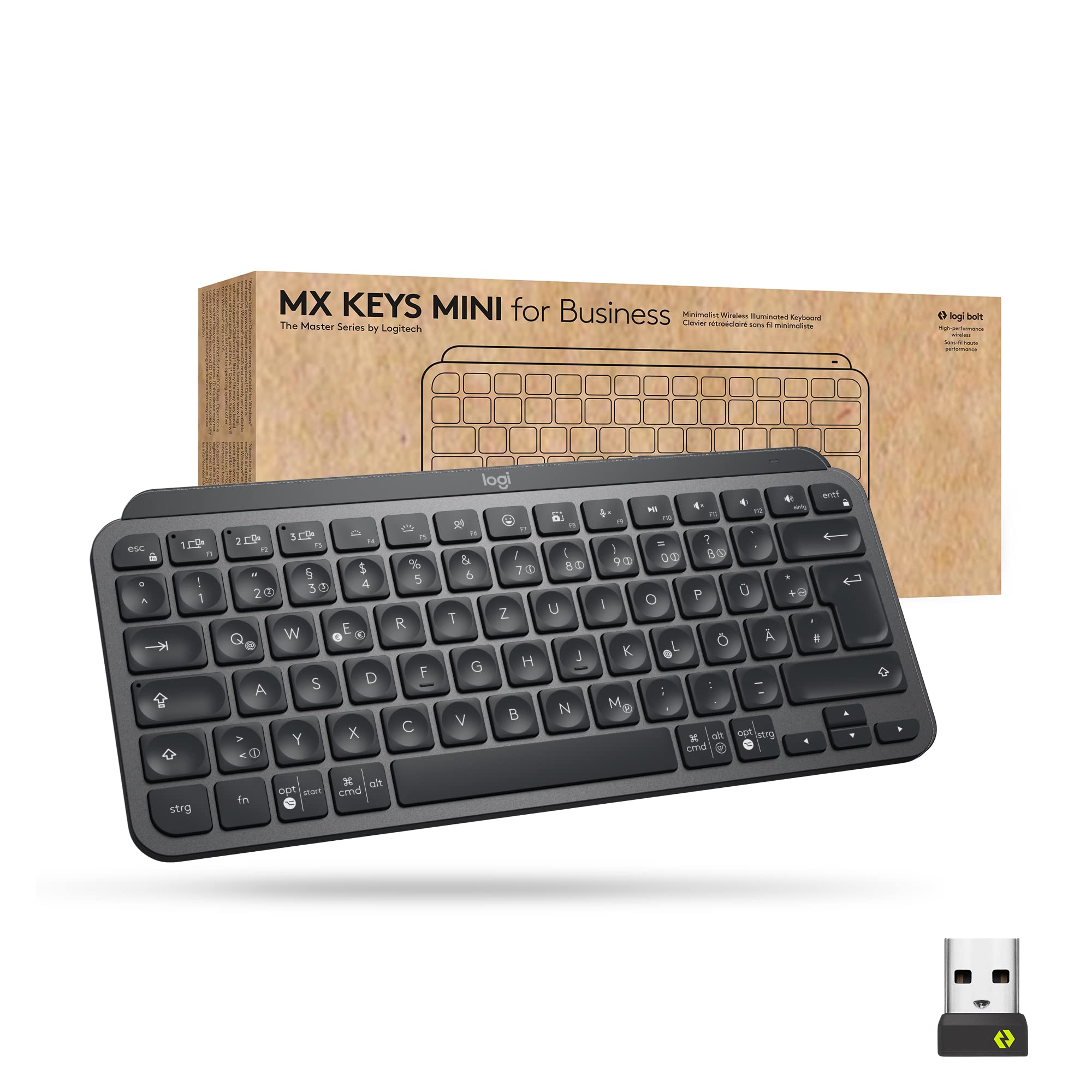 logitech-mx-keys-mini-funktastatur-graphit-qwertz-beleuchtet image 1