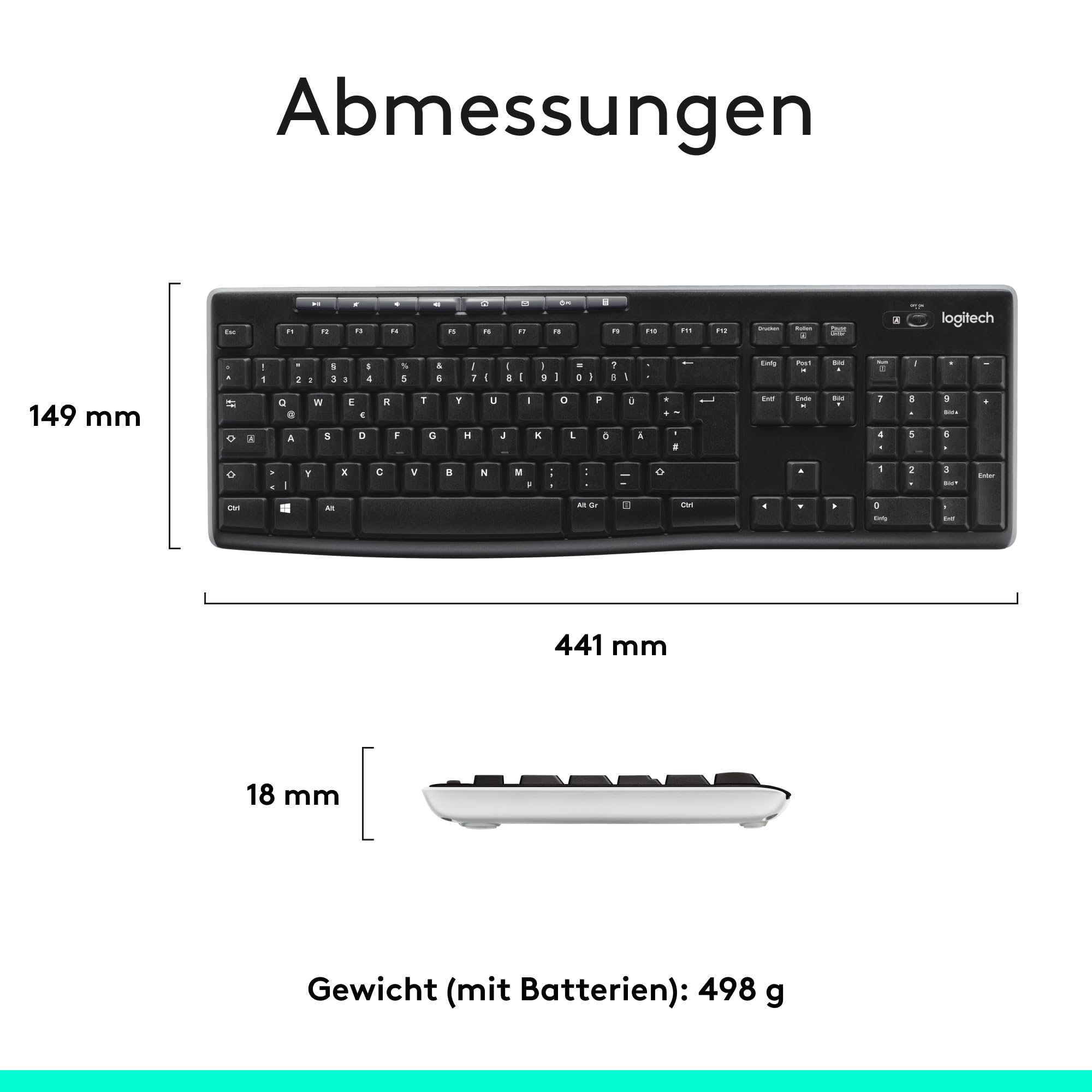 logitech-k270-kabellose-tastatur-qwertz-mit-nummernblock image 8